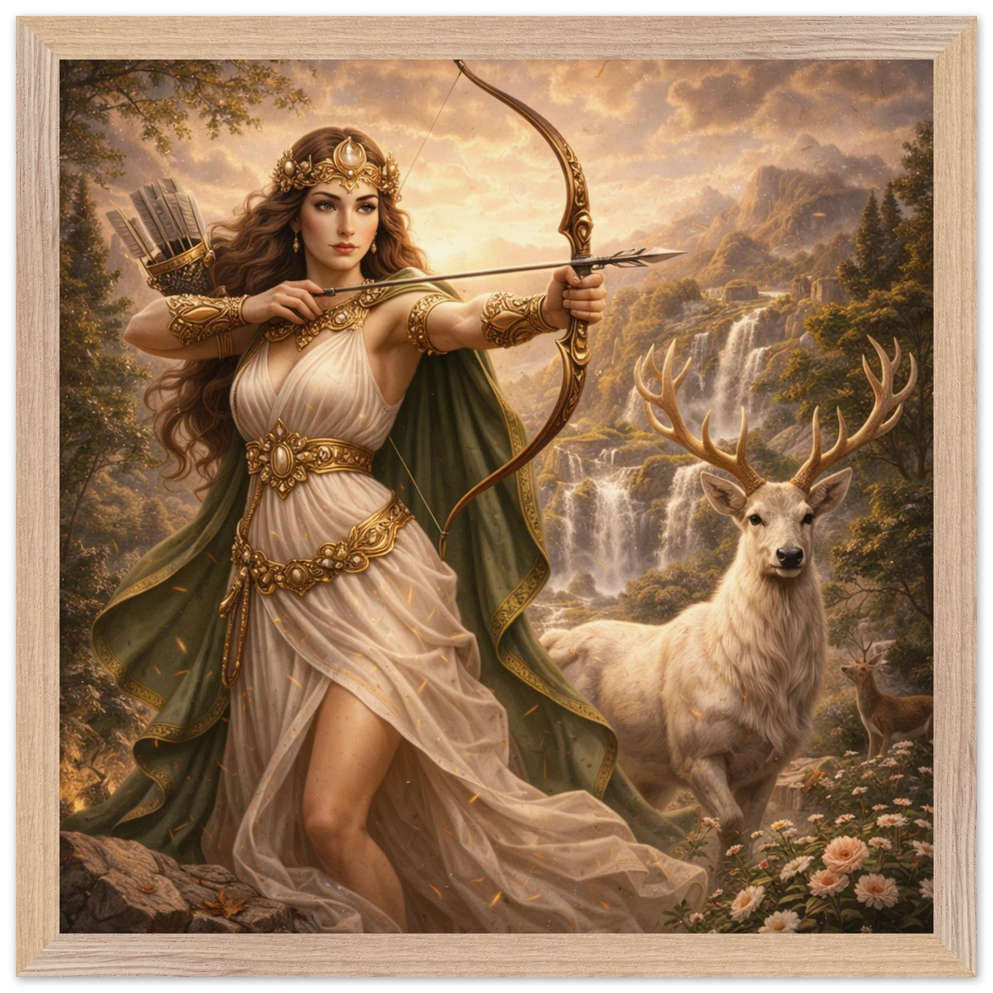 Artemis – Mythologie Fine Art Print mit Rahmen | babasan