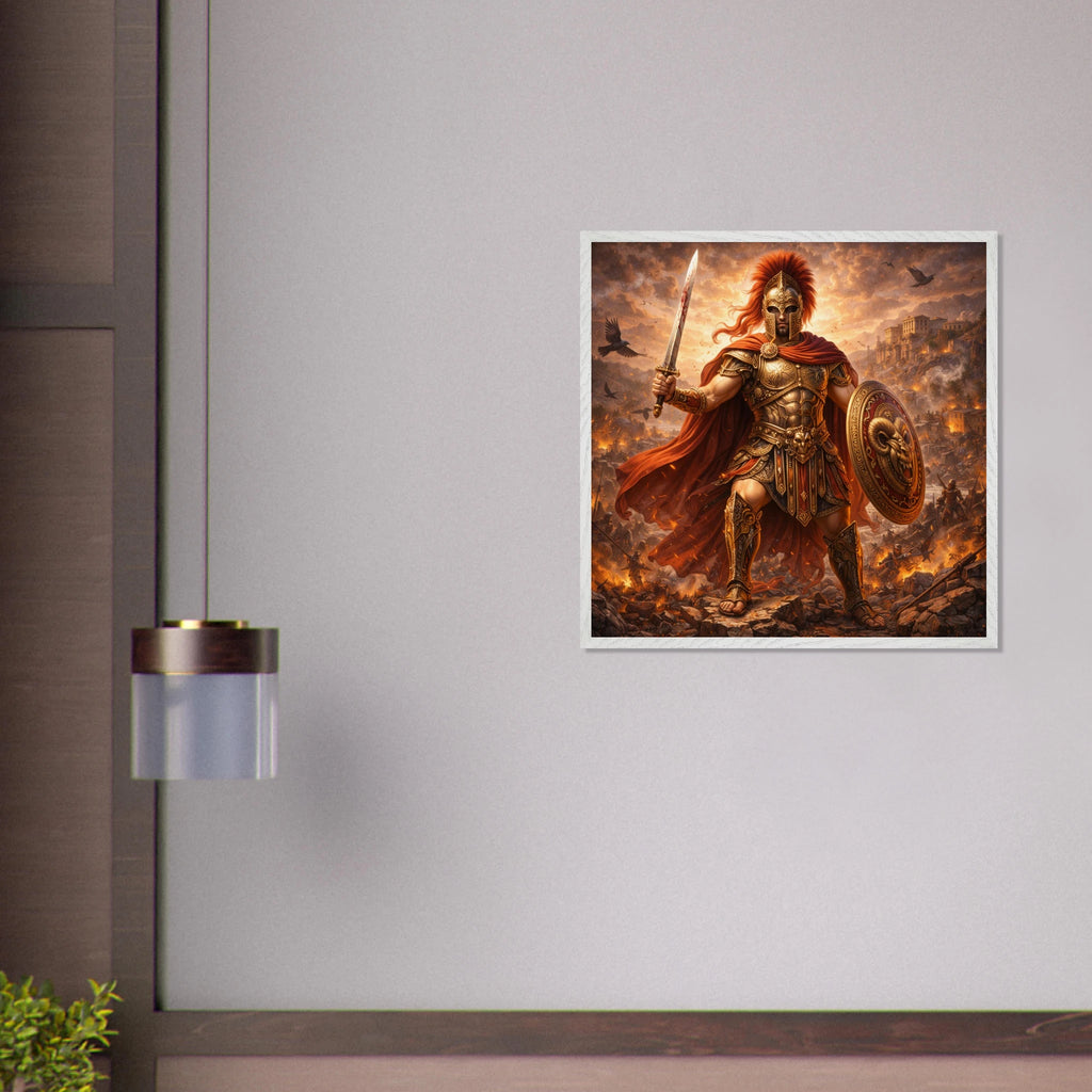 Ares – Mythologie Fine Art Print mit Rahmen | babasan