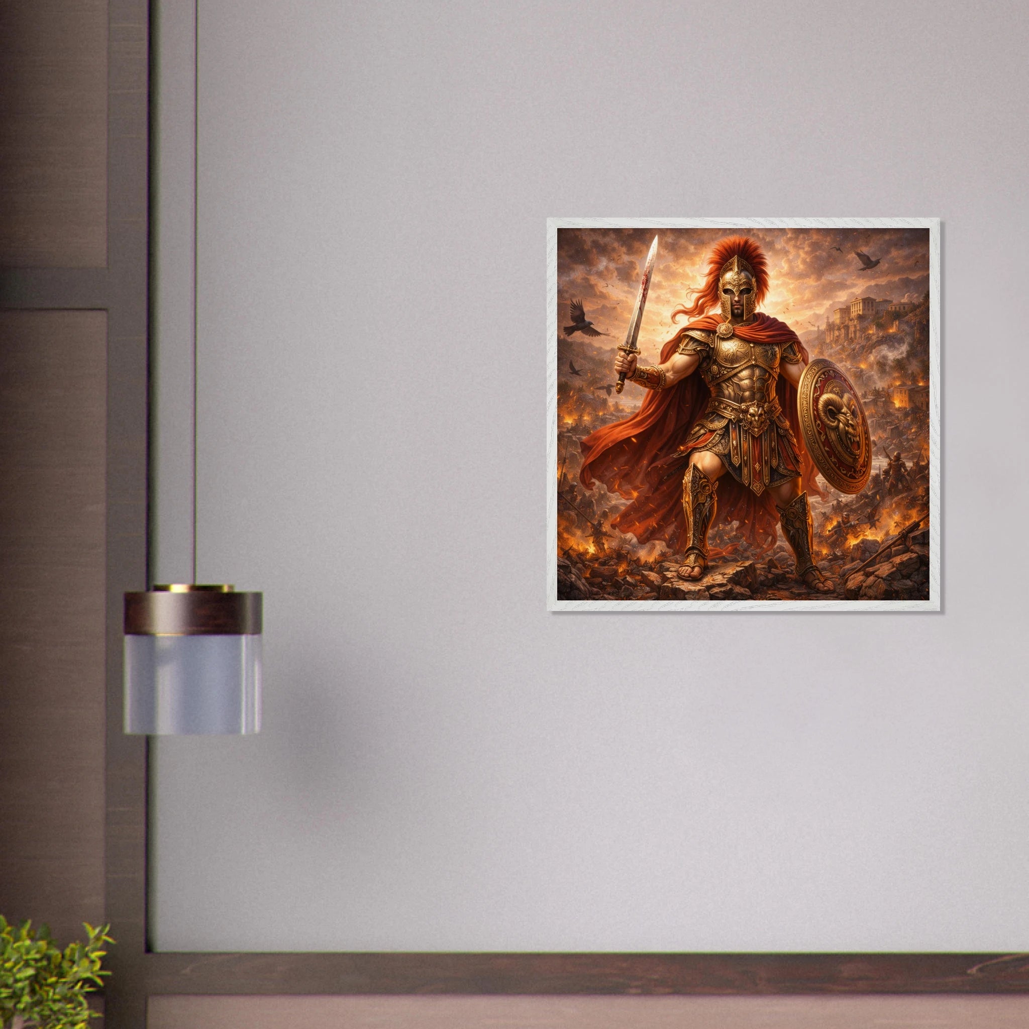 Ares – Mythologie Fine Art Print mit Rahmen | babasan
