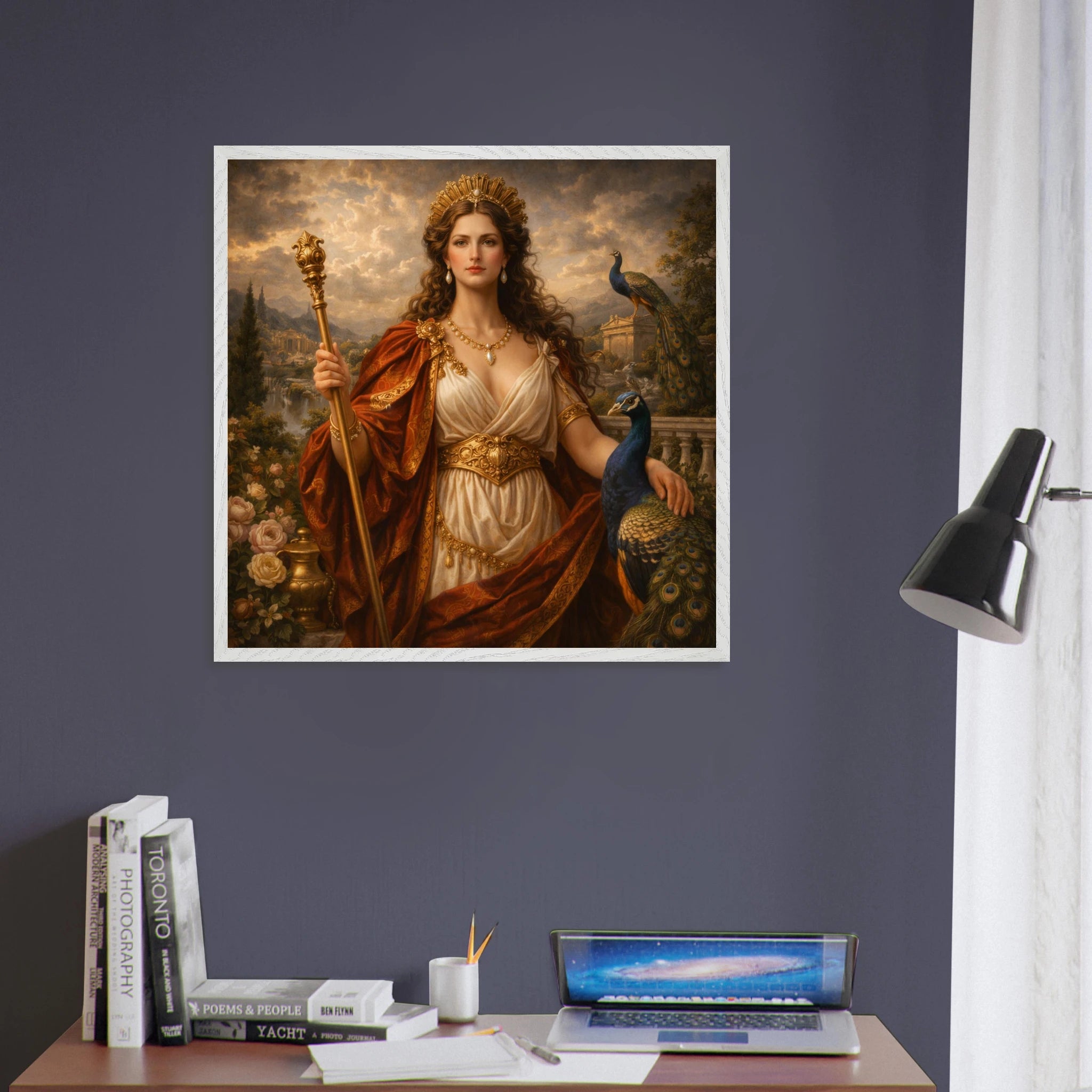 Juno – Mythologie Fine Art Print mit Rahmen | babasan