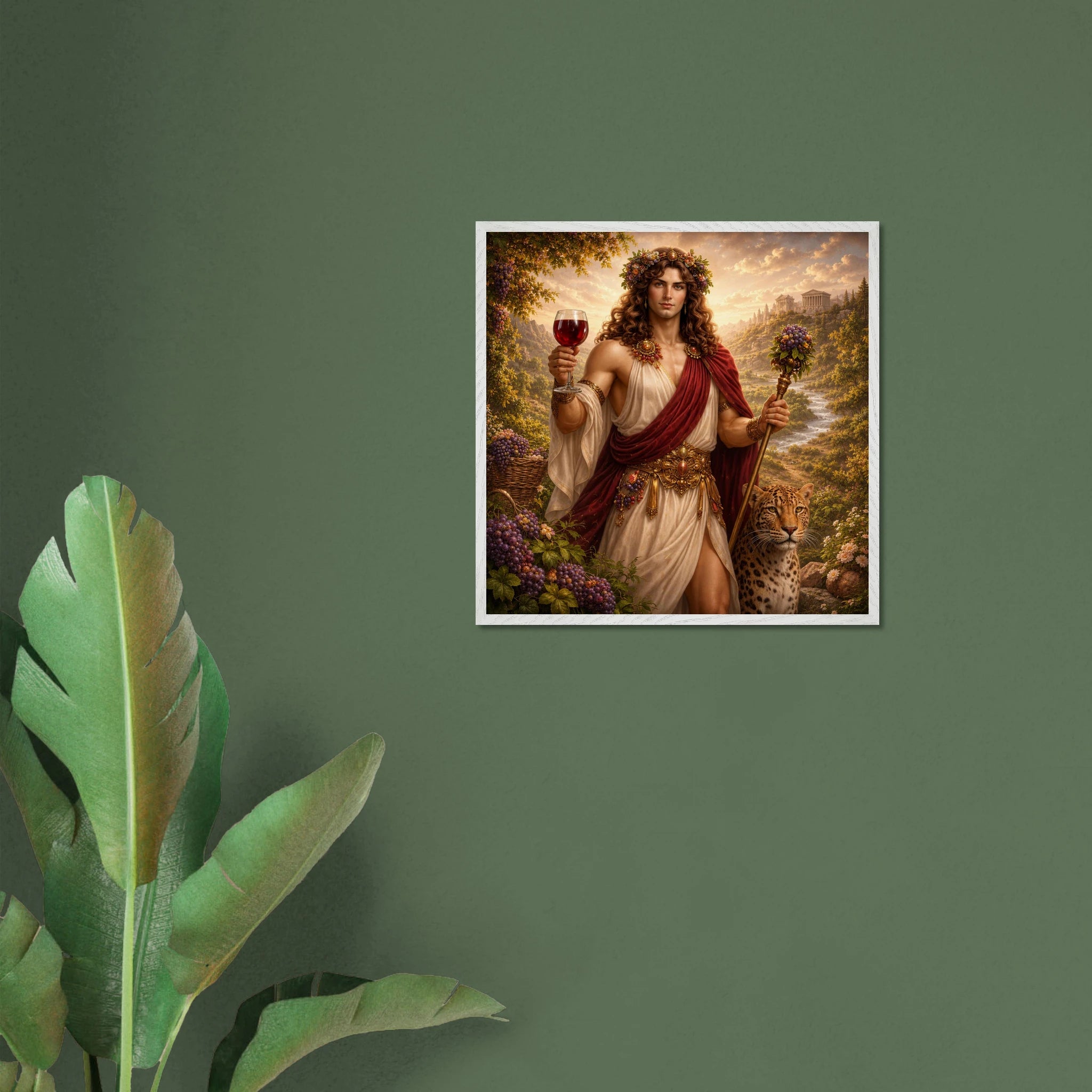 Dionysos – Mythologie Fine Art Print mit Rahmen | babasan