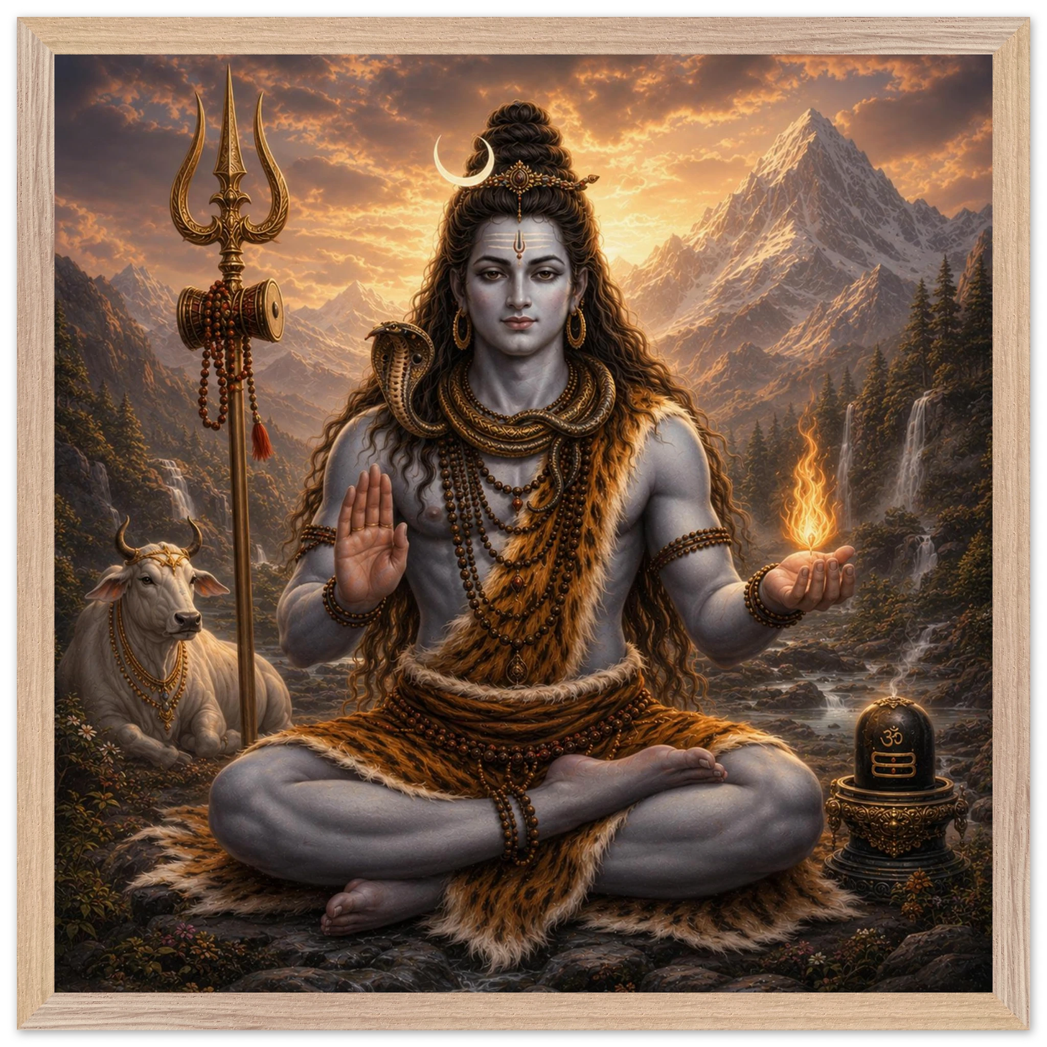 Shiva – Mythologie Fine Art Print mit Rahmen | babasan