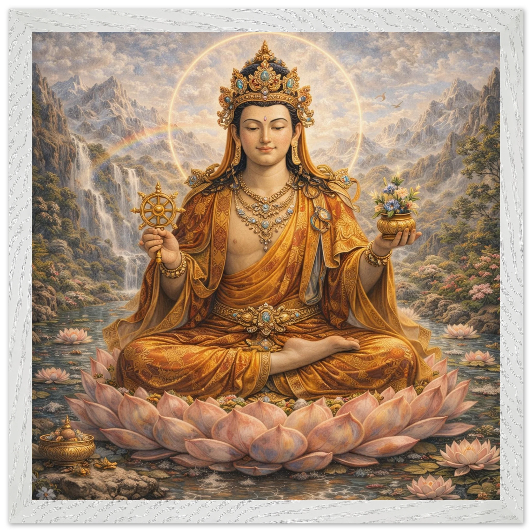 Buddha Maitreya – Mythologie Fine Art Print mit Rahmen | babasan