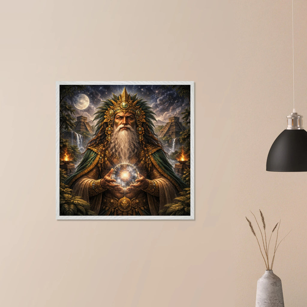 Itzamna – Mythologie Fine Art Print mit Rahmen | babasan