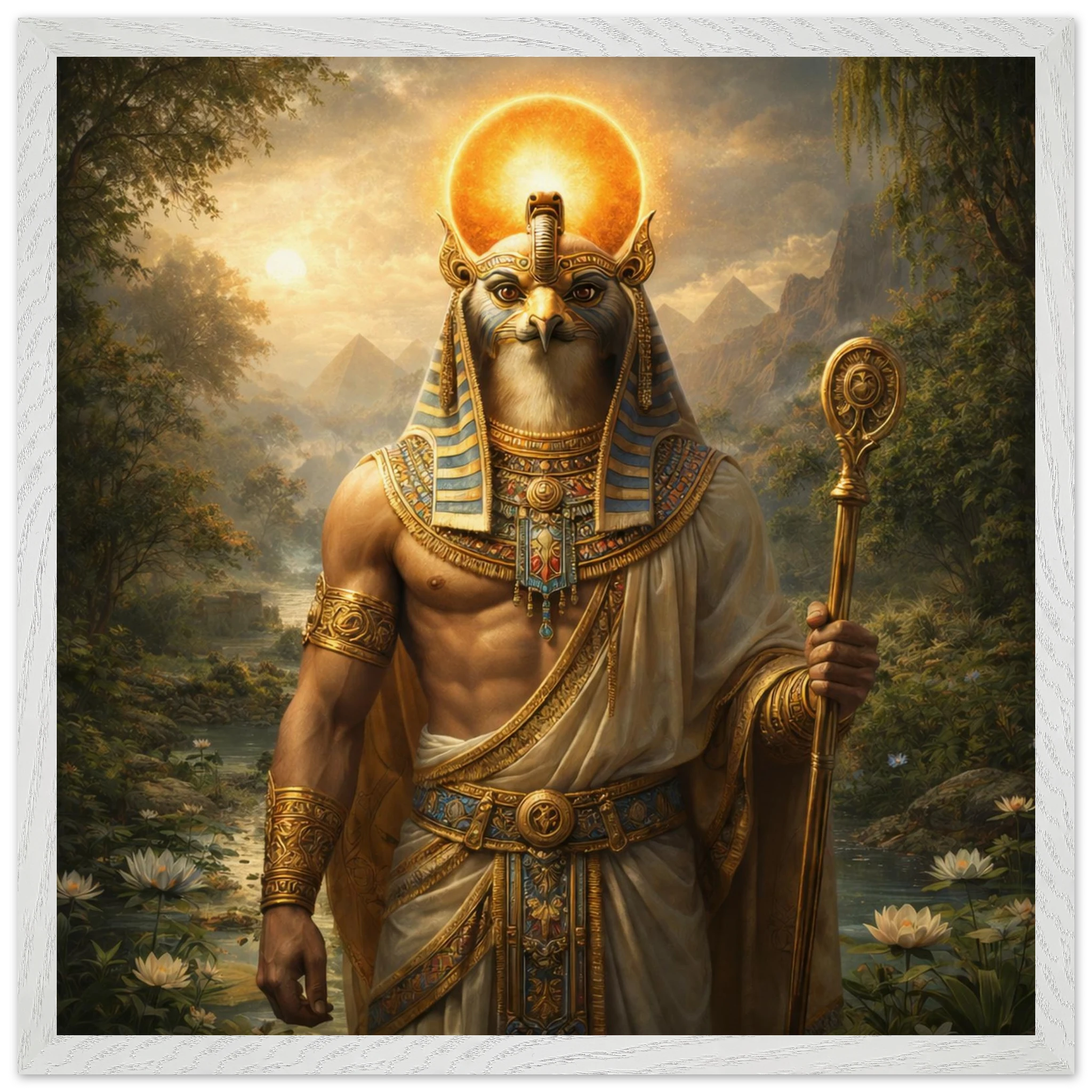 Ra – Mythologie Fine Art Print mit Rahmen | babasan