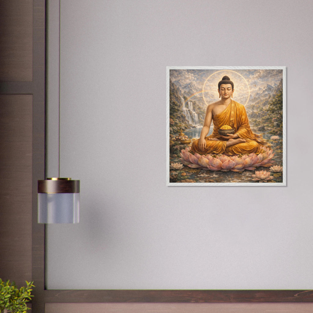 Shakyamuni Buddha – Mythologie Fine Art Print mit Rahmen | babasan