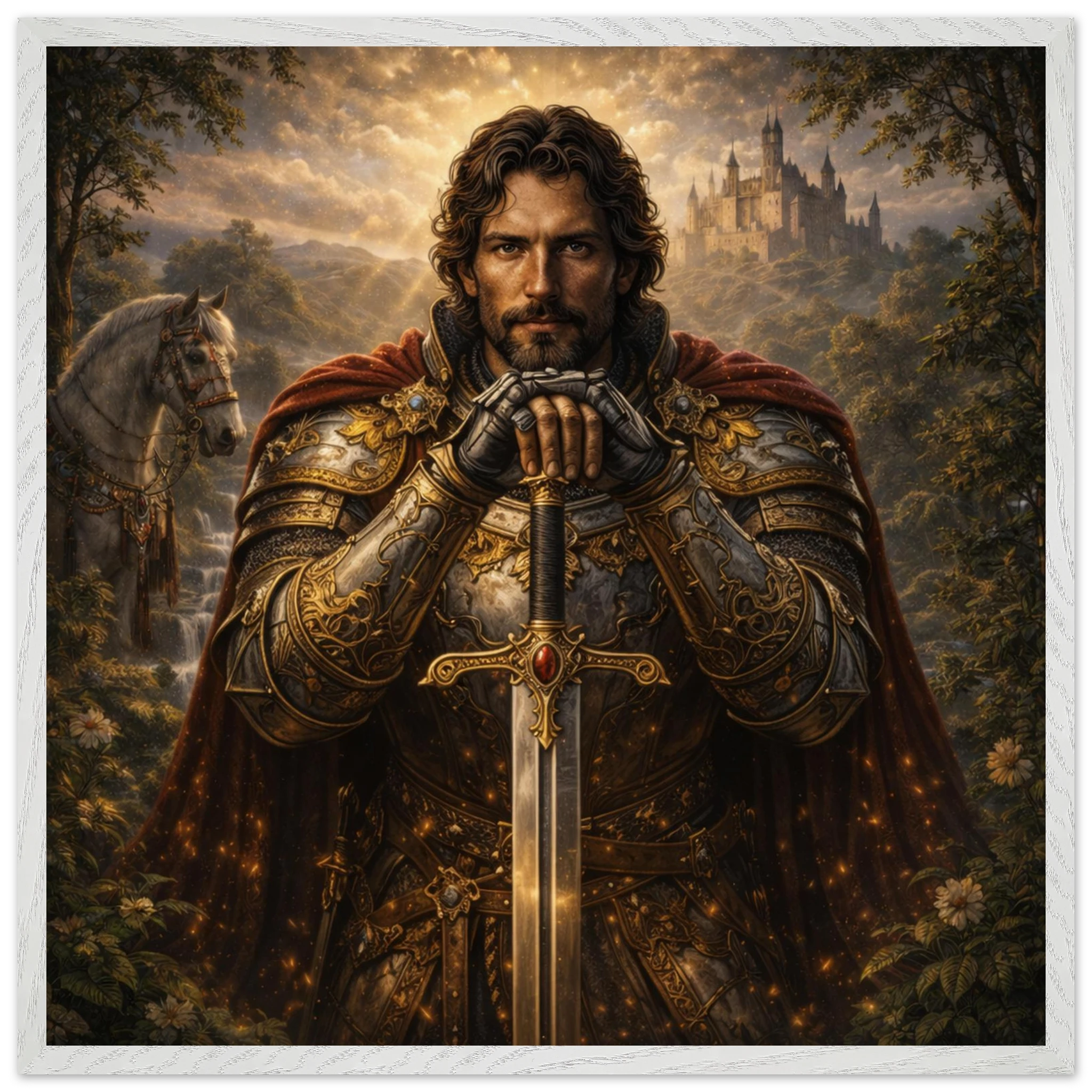Lancelot – Mythologie Fine Art Print mit Rahmen | babasan