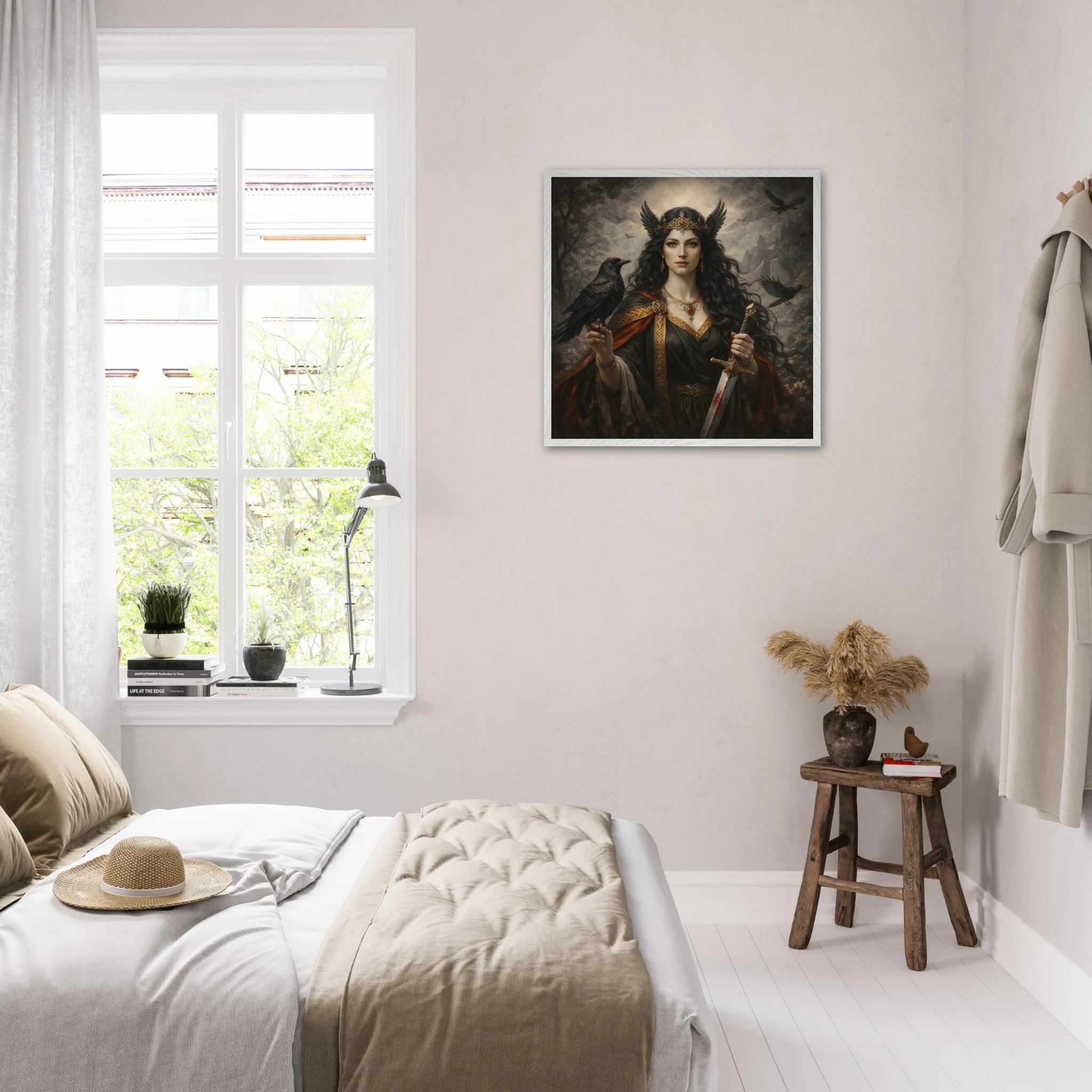 Morrigan – Mythologie Fine Art Print mit Rahmen | babasan