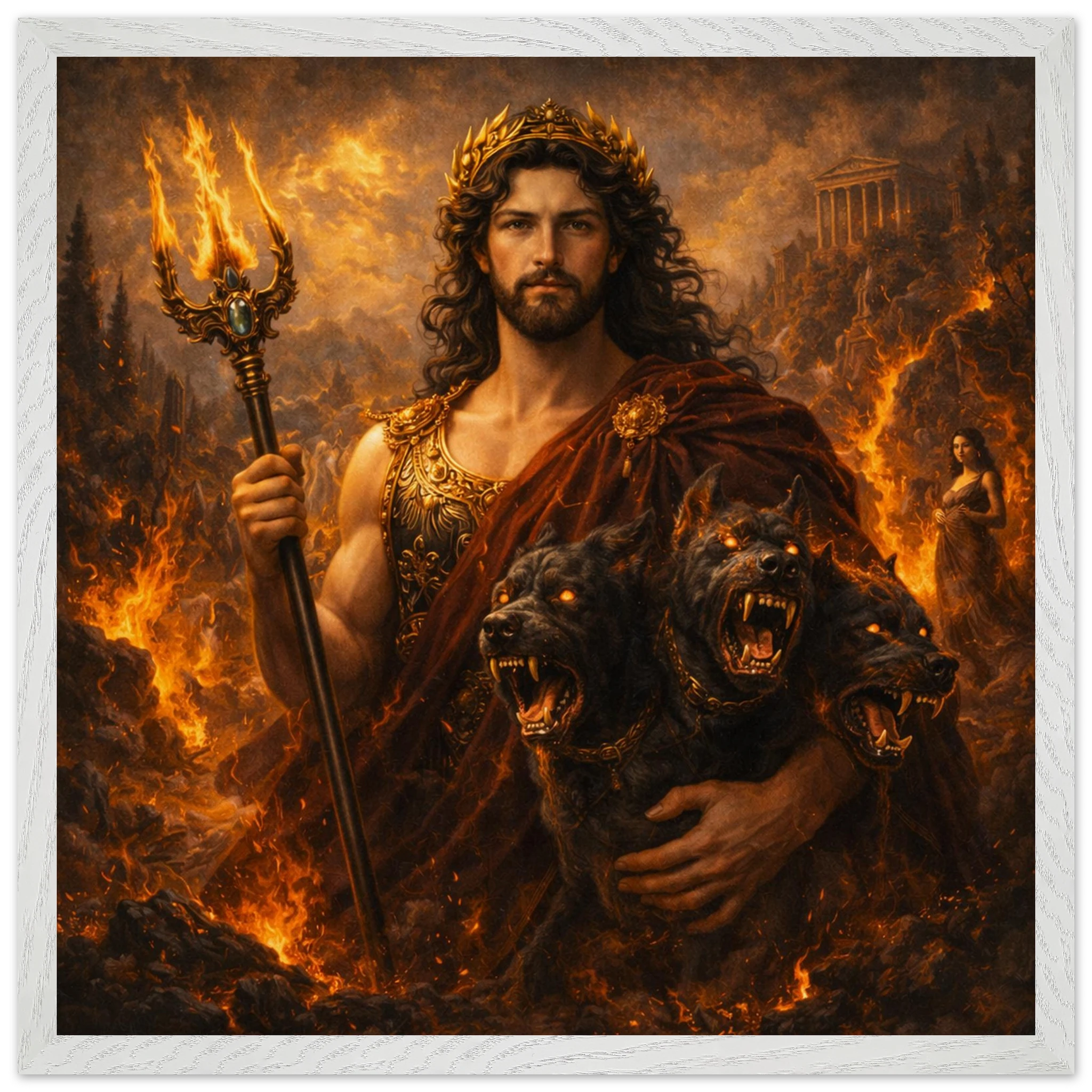 Pluto – Mythologie Fine Art Print mit Rahmen | babasan
