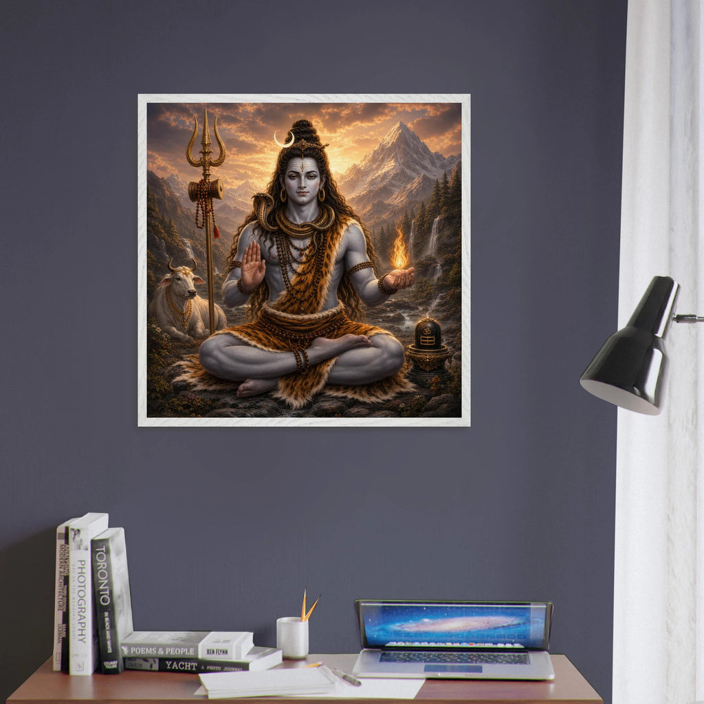 Shiva – Mythologie Fine Art Print mit Rahmen | babasan