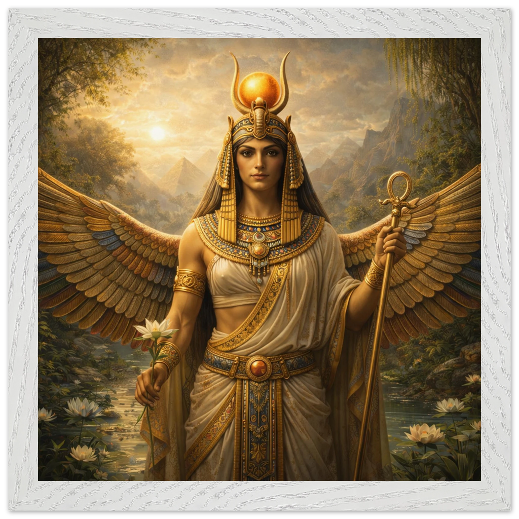 Isis – Mythologie Fine Art Print mit Rahmen | babasan