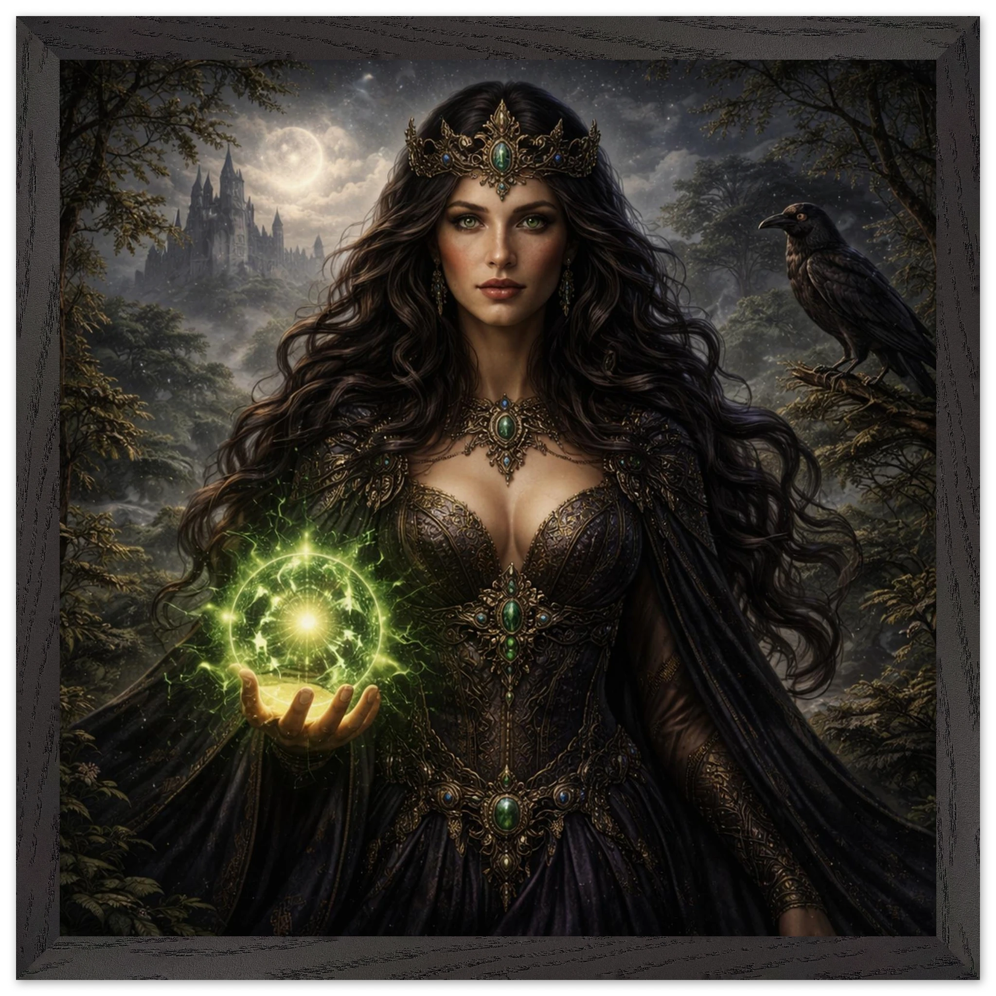 Morgana – Mythologie Fine Art Print mit Rahmen | babasan