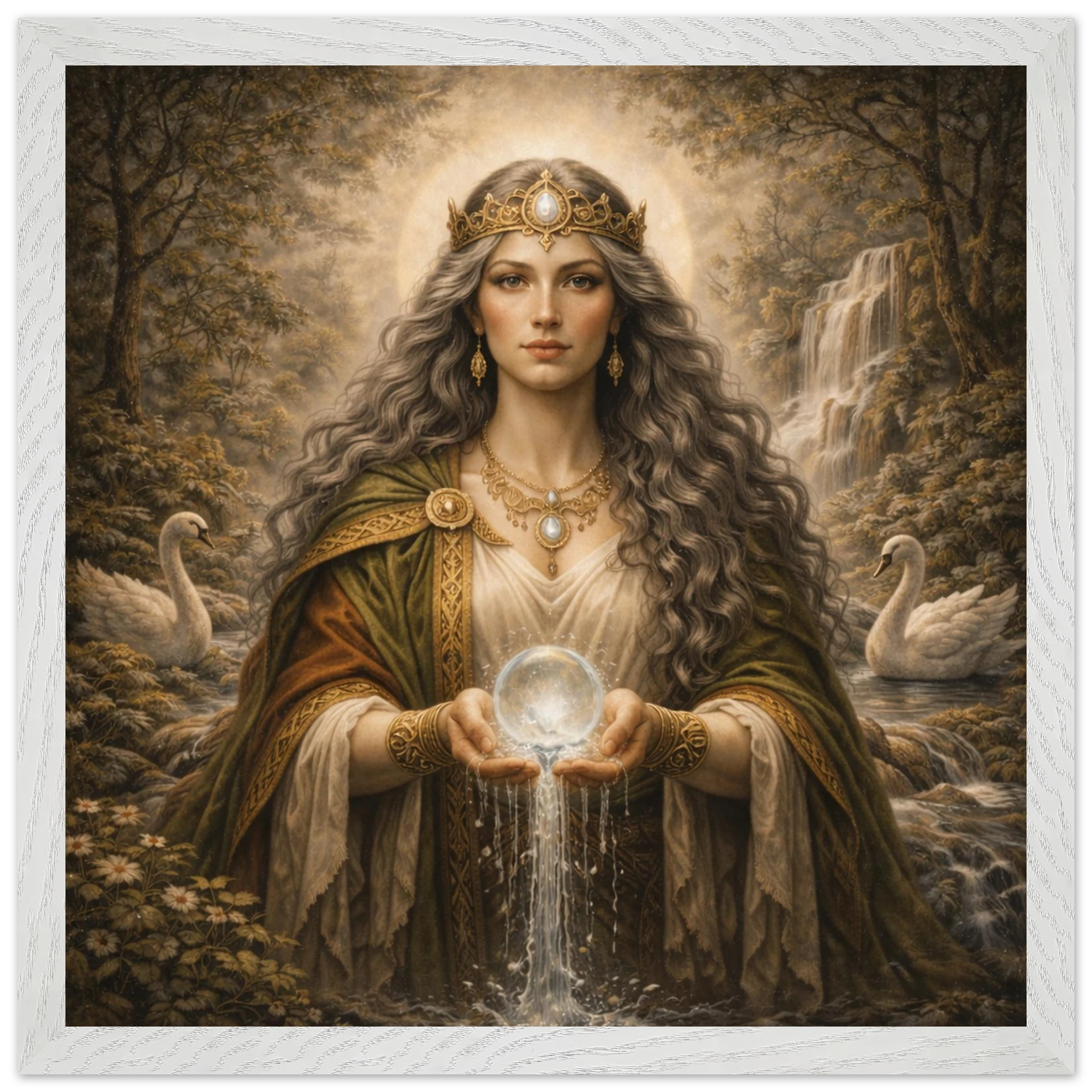 Celtic Danu – Mythologie Fine Art Print mit Rahmen | babasan