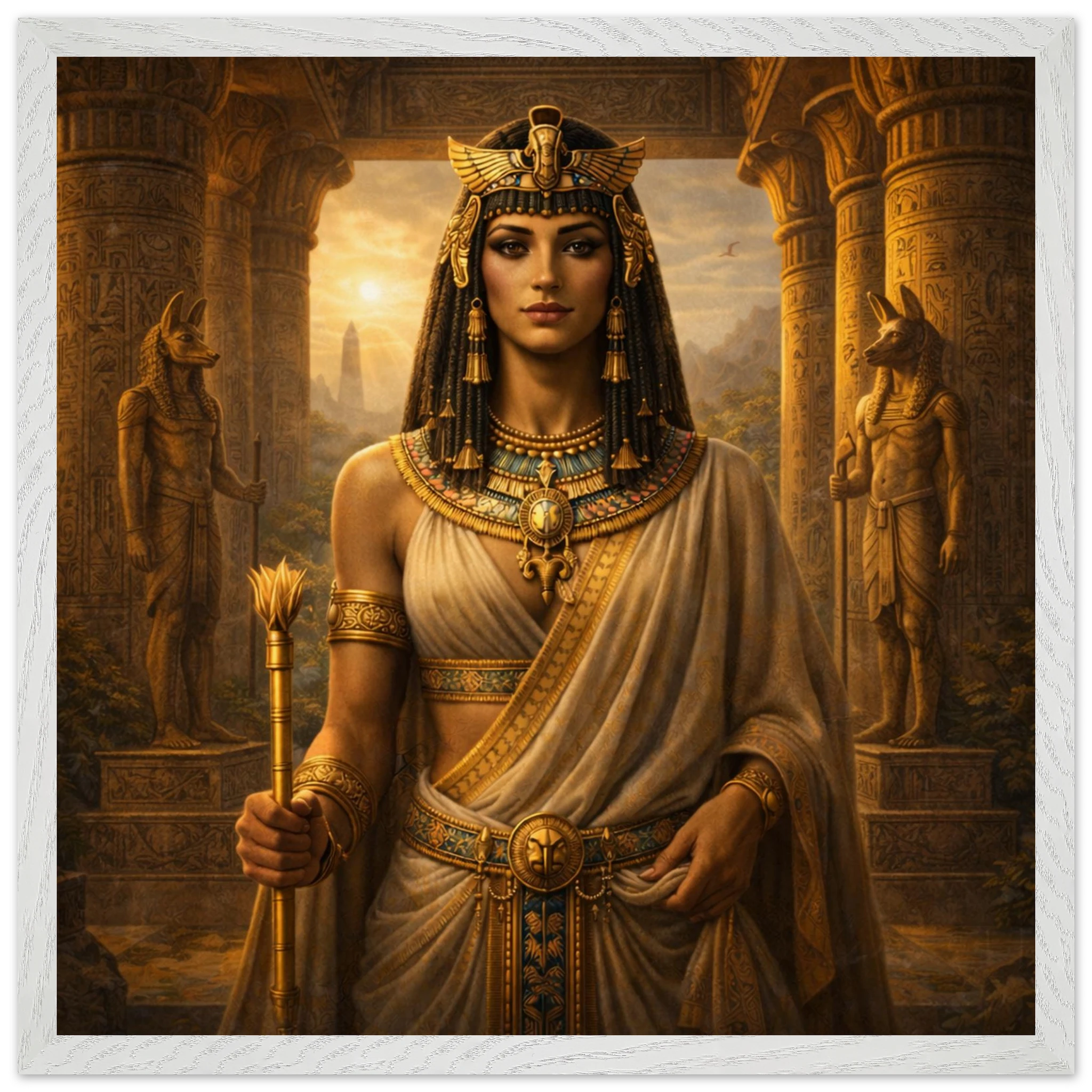 Cleopatra – Mythologie Fine Art Print mit Rahmen | babasan