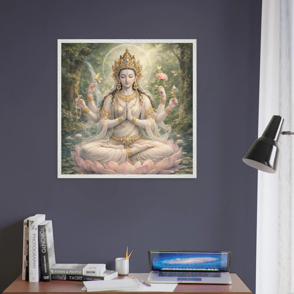Avalokiteshvara – Mythologie Fine Art Print mit Rahmen | babasan