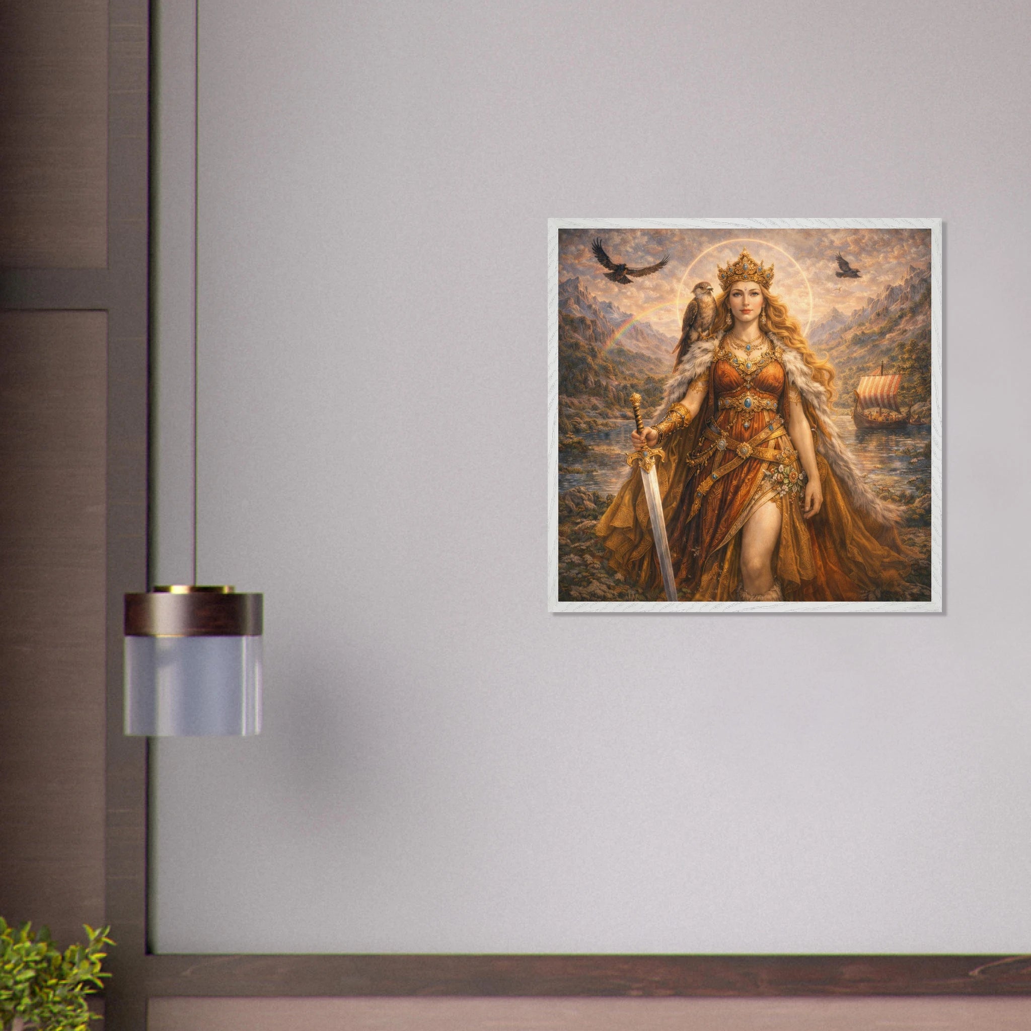Freya – Mythologie Fine Art Print mit Rahmen | babasan