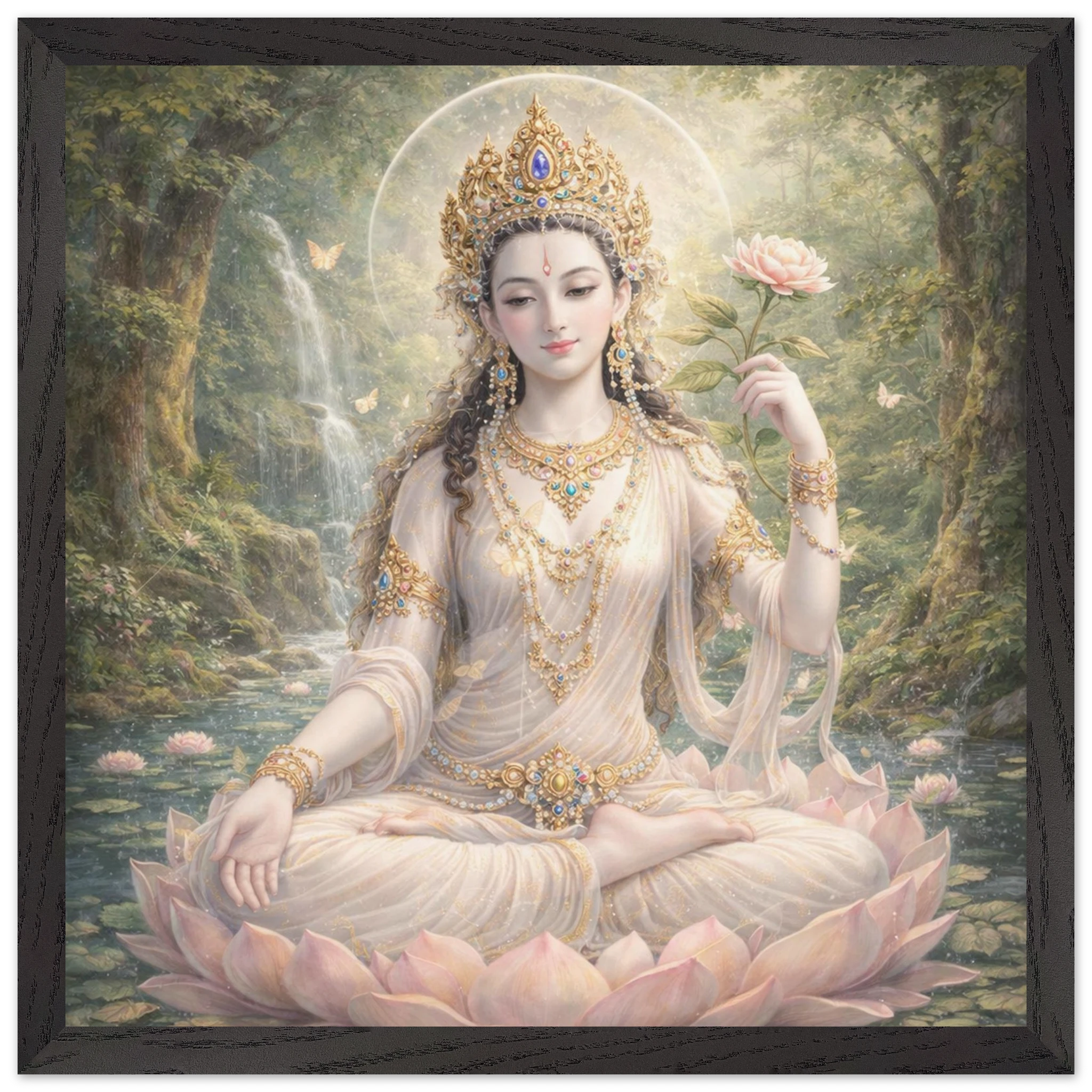 Weisse Tara – Mythologie Fine Art Print mit Rahmen | babasan
