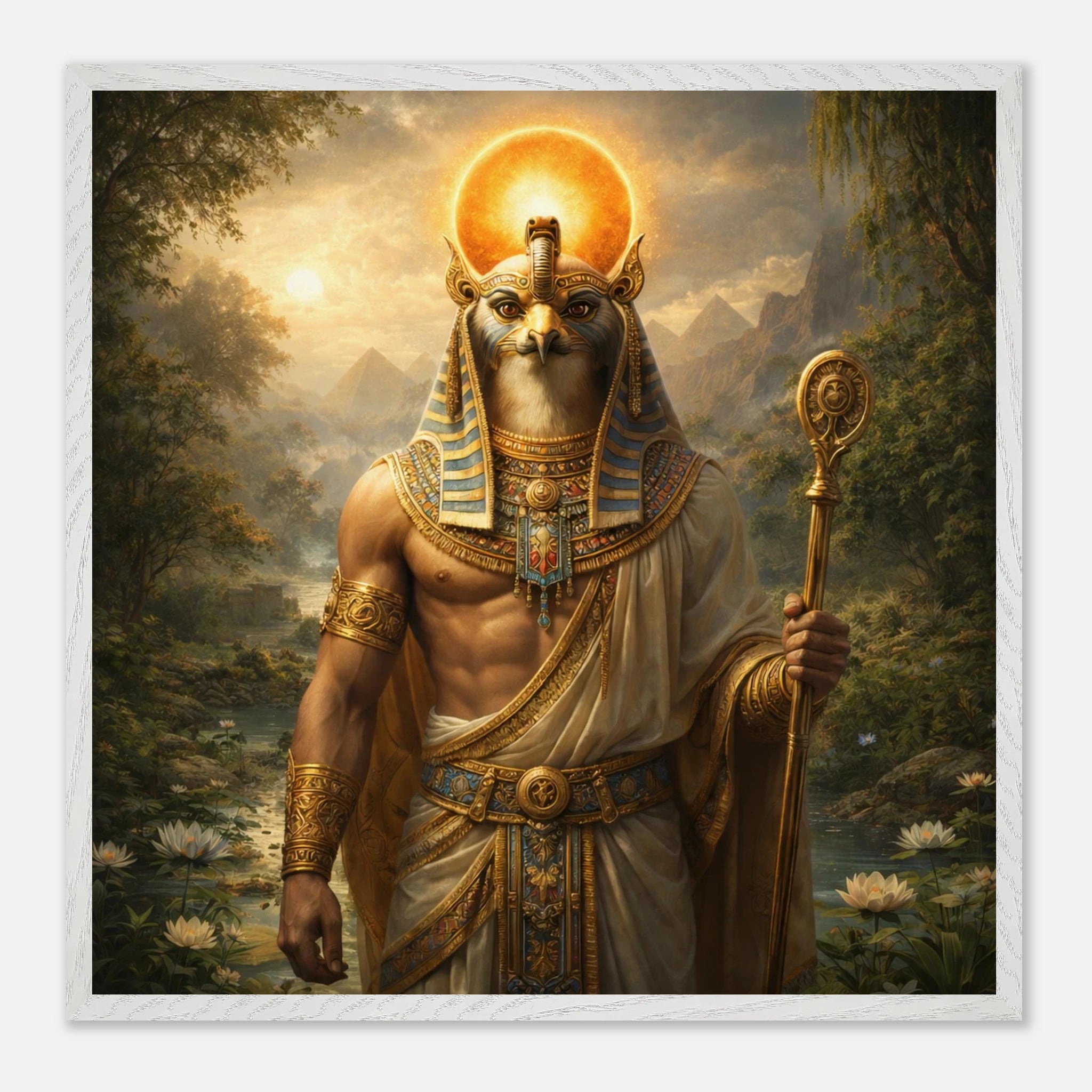 Ra – Mythologie Fine Art Print mit Rahmen | babasan