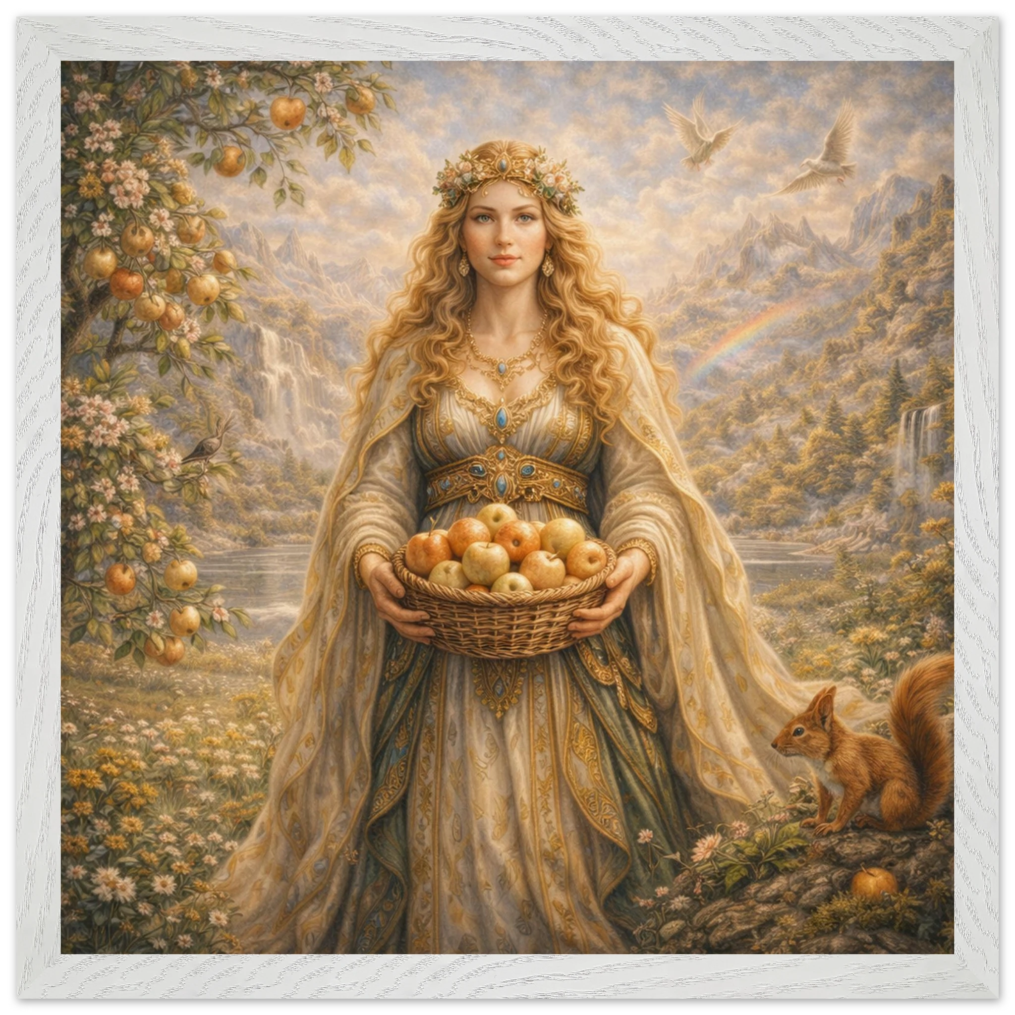 Idun – Mythologie Fine Art Print mit Rahmen | babasan