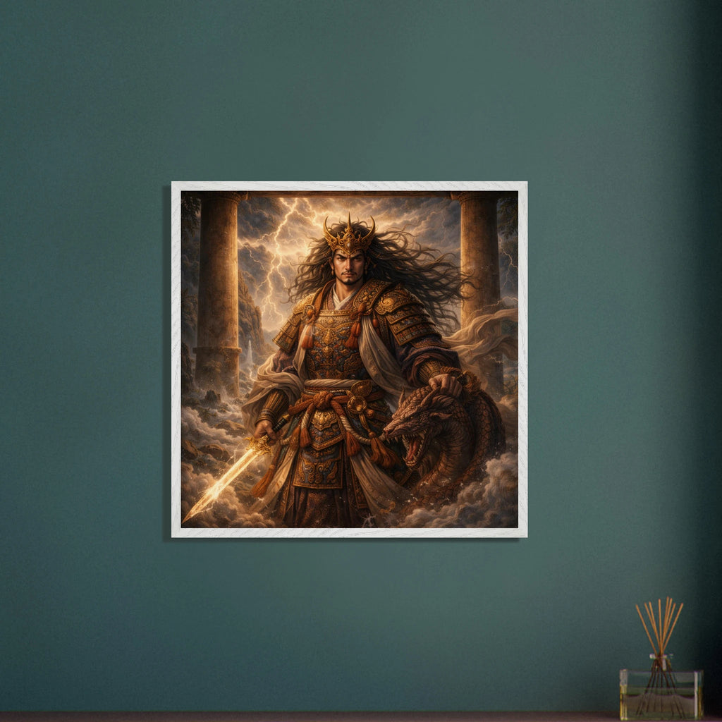 Susanoo – Mythologie Fine Art Print mit Rahmen | babasan