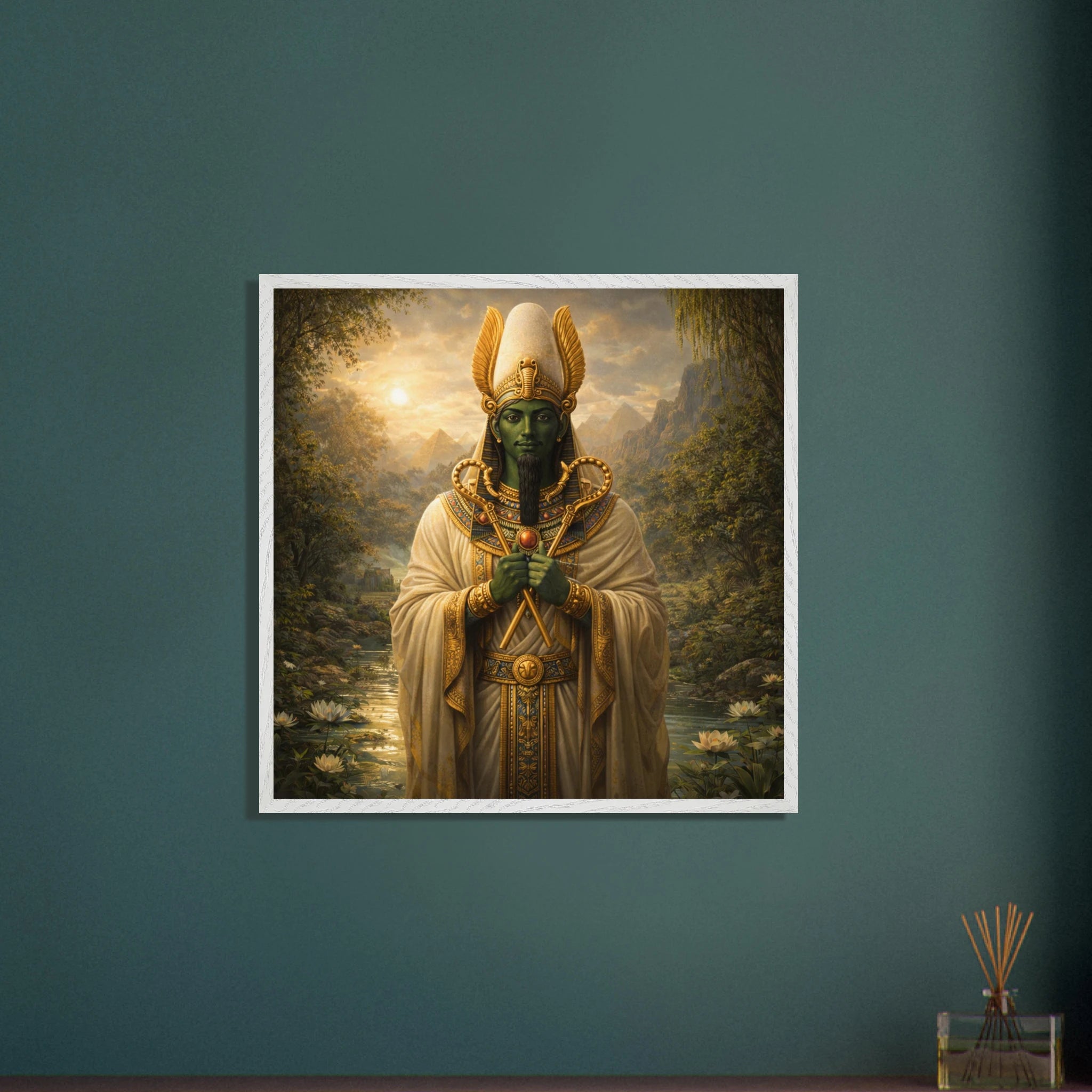 Osiris – Mythologie Fine Art Print mit Rahmen | babasan