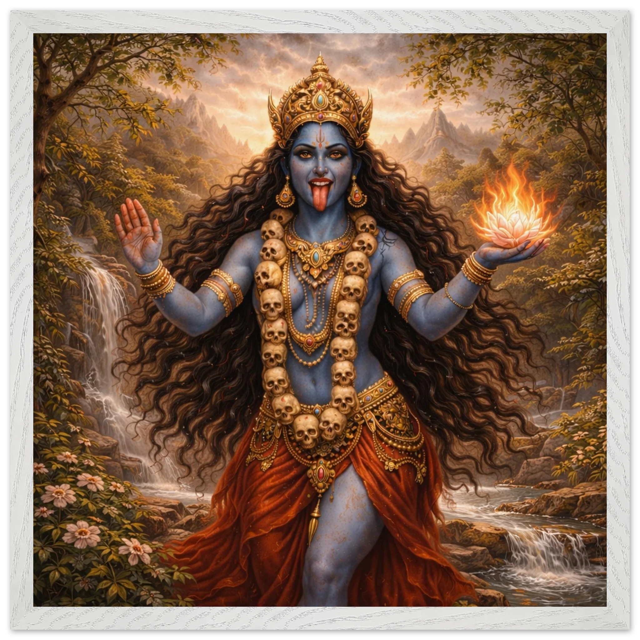 Kali – Mythologie Fine Art Print mit Rahmen | babasan