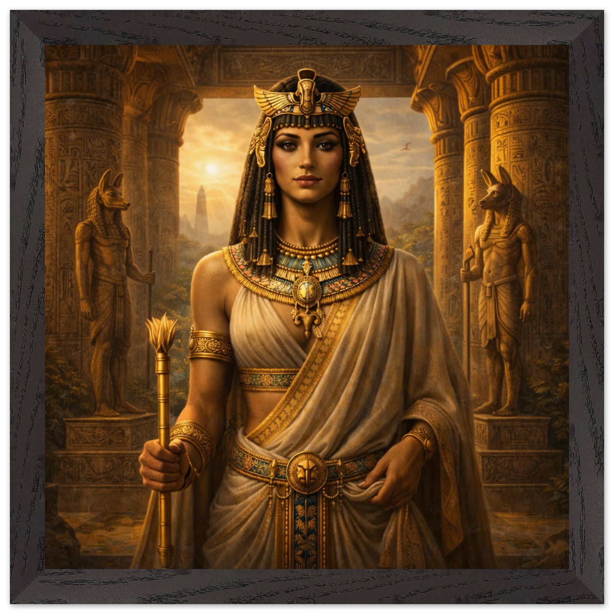 Cleopatra – Mythologie Fine Art Print mit Rahmen | babasan