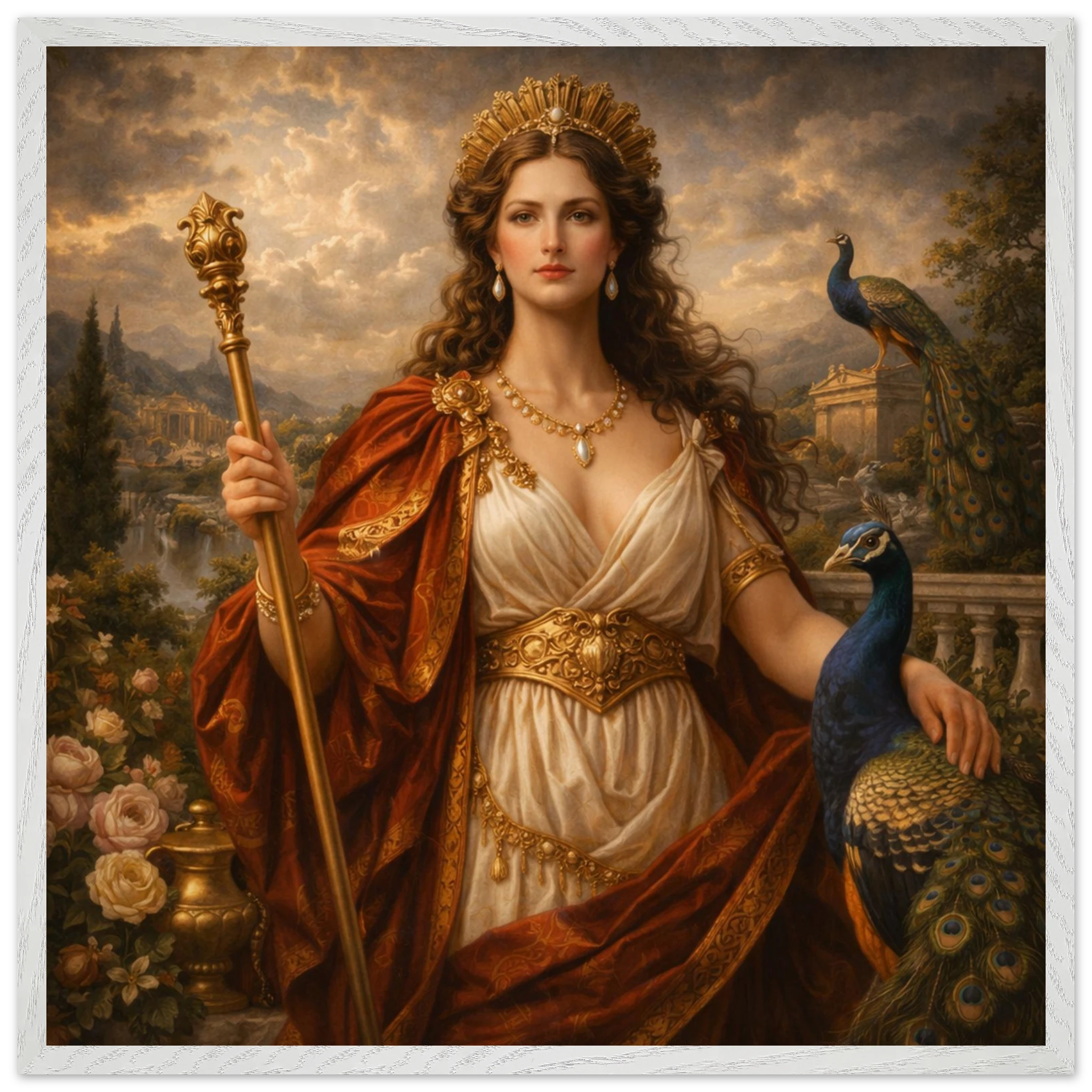 Juno – Mythologie Fine Art Print mit Rahmen | babasan