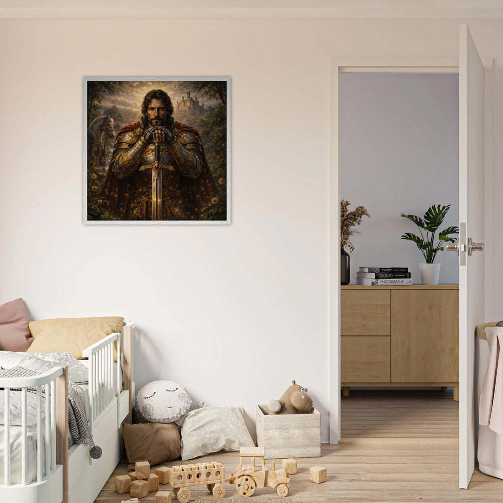Lancelot – Mythologie Fine Art Print mit Rahmen | babasan