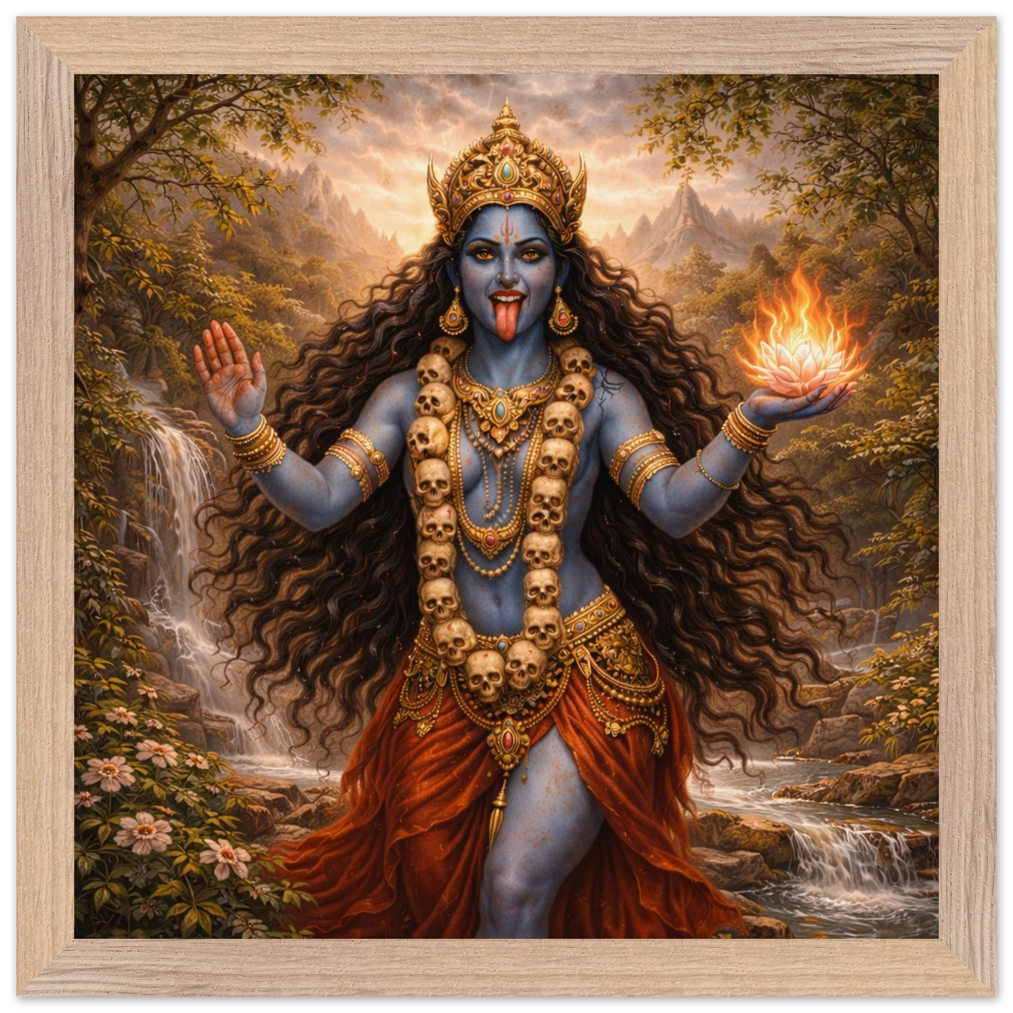 Kali – Mythologie Fine Art Print mit Rahmen | babasan