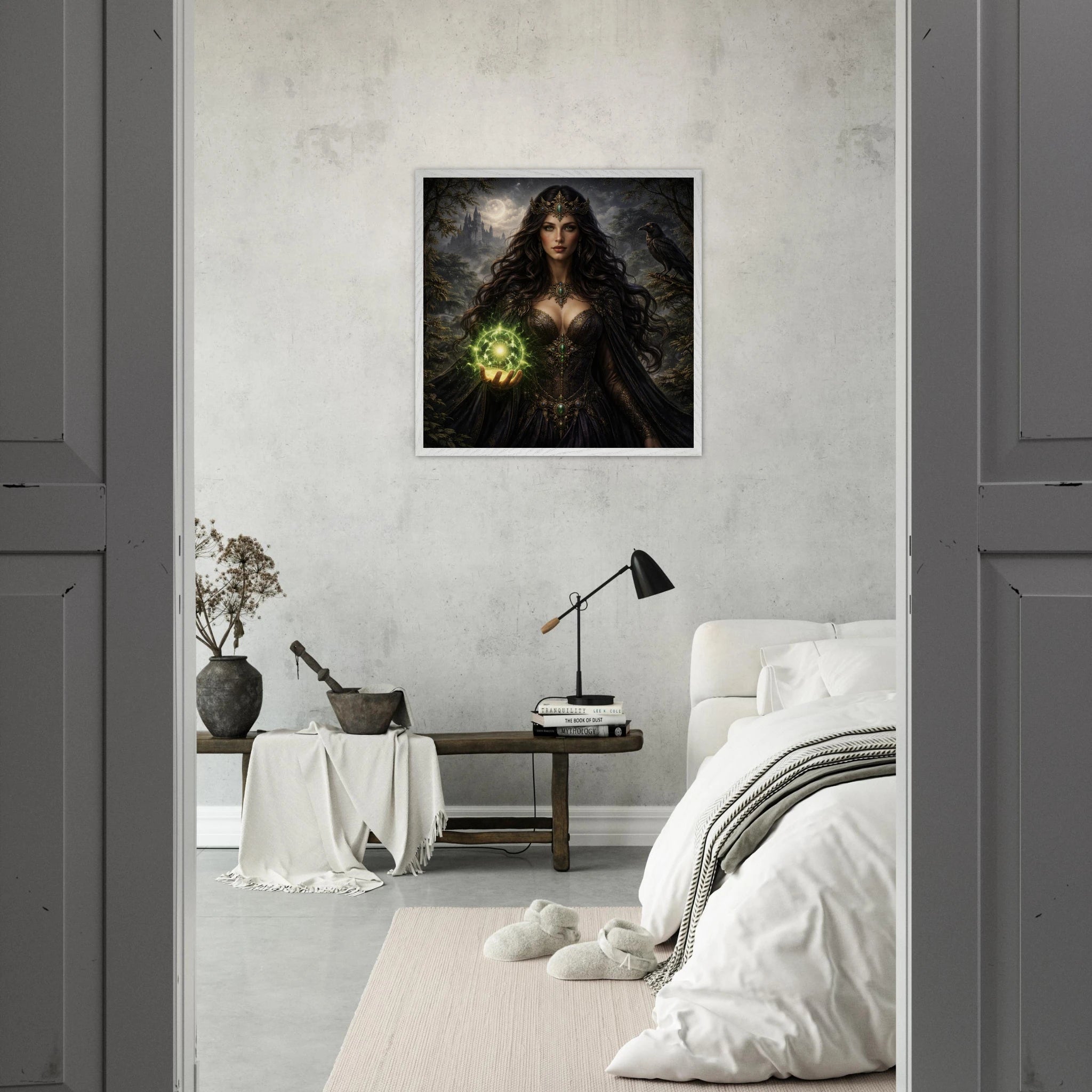 Morgana – Mythologie Fine Art Print mit Rahmen | babasan