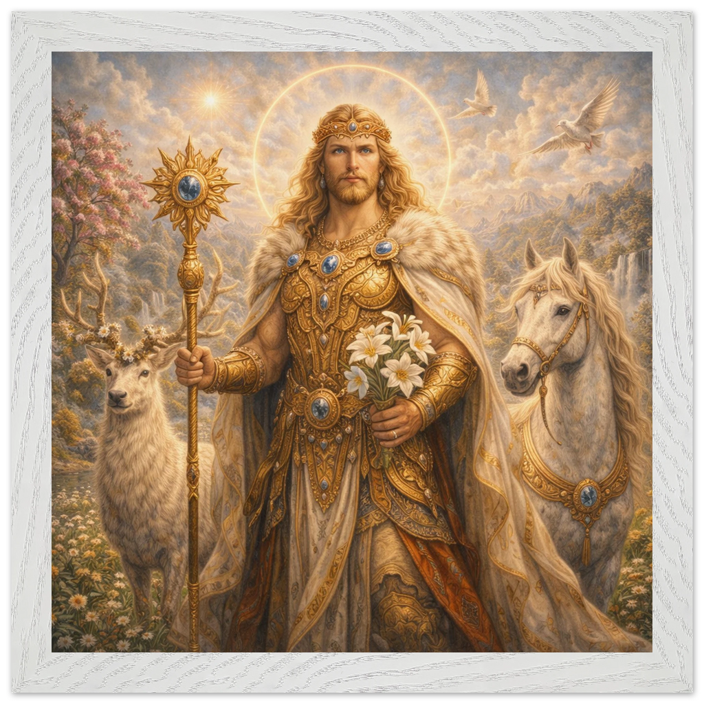 Baldur – Mythologie Fine Art Print mit Rahmen | babasan