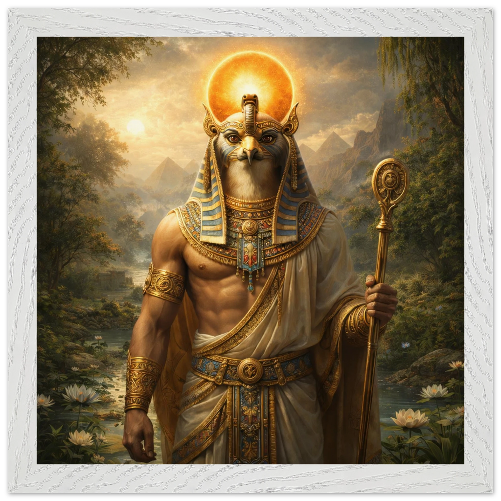 Ra – Mythologie Fine Art Print mit Rahmen | babasan