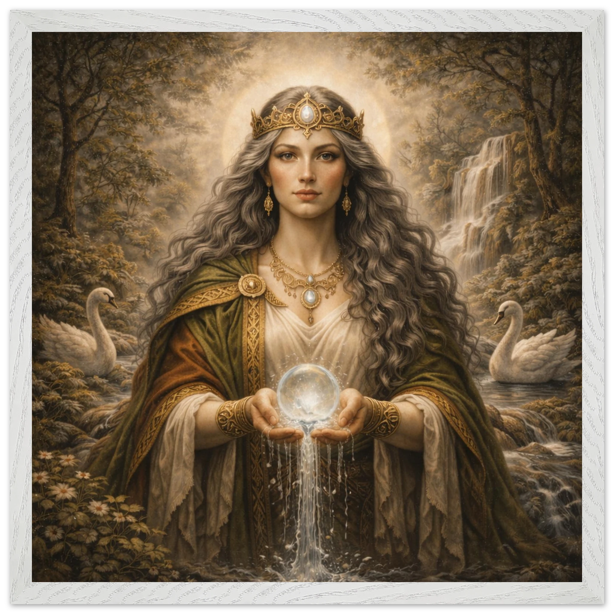 Celtic Danu – Mythologie Fine Art Print mit Rahmen | babasan