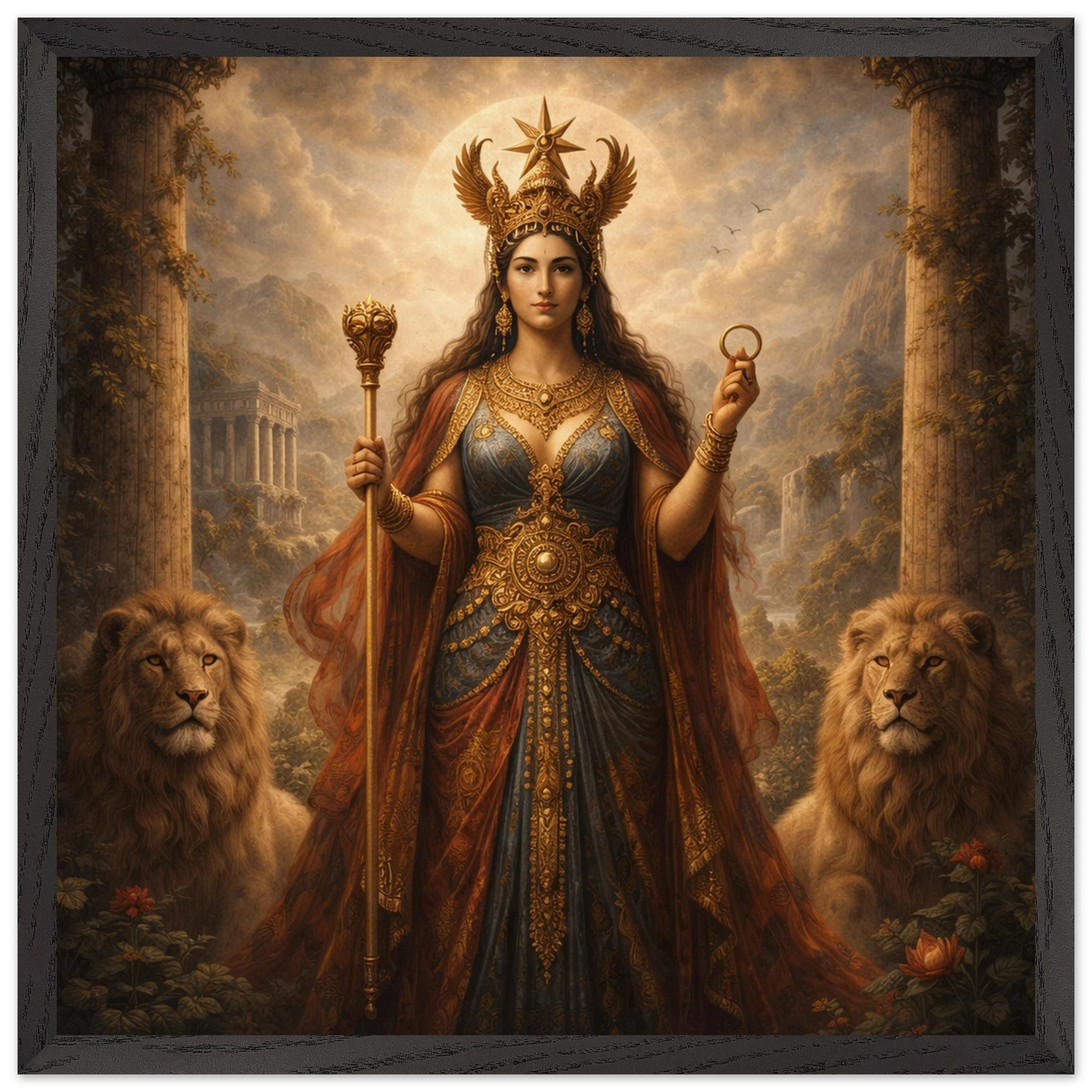 Ishtar – Mythologie Fine Art Print mit Rahmen | babasan