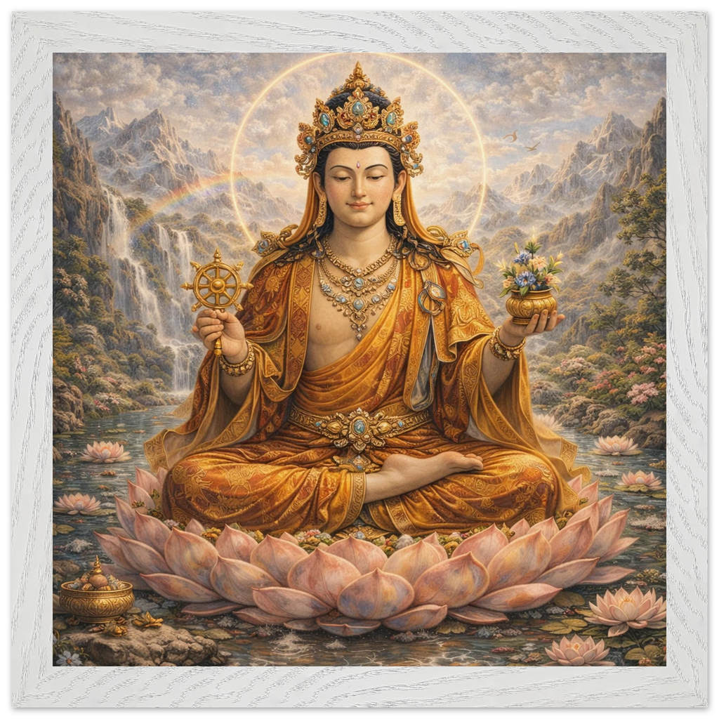 Buddha Maitreya – Mythologie Fine Art Print mit Rahmen | babasan