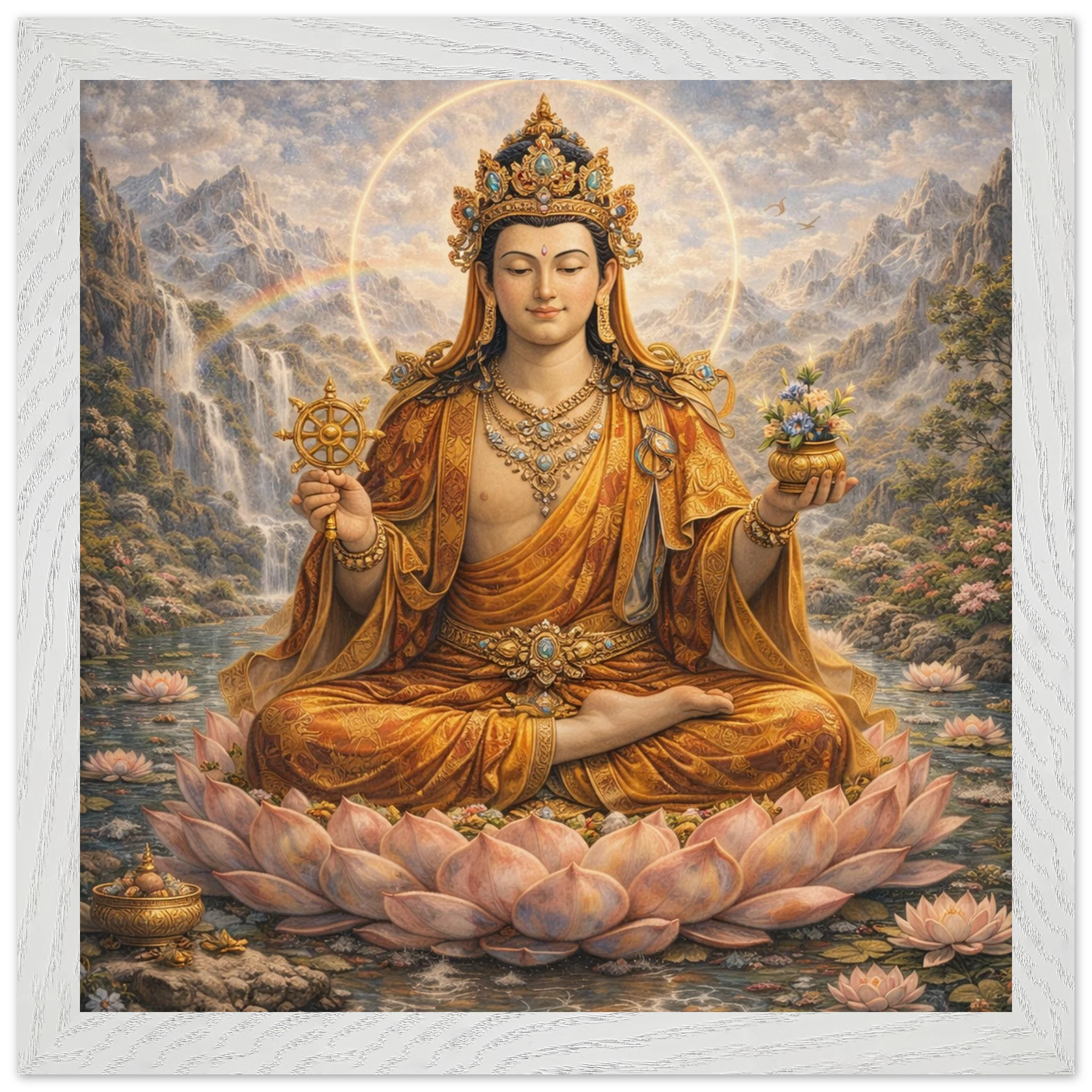 Buddha Maitreya – Mythologie Fine Art Print mit Rahmen | babasan