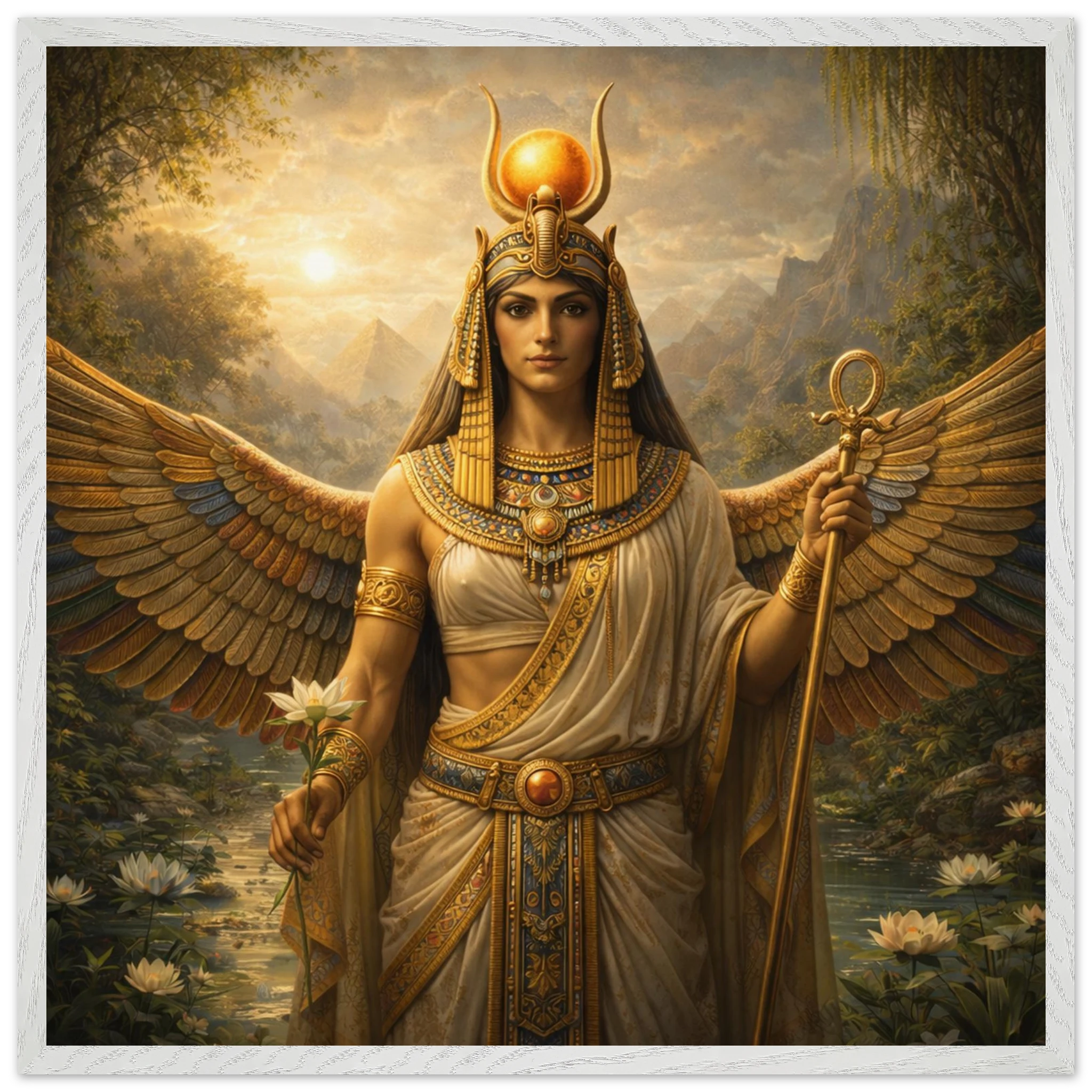 Isis – Mythologie Fine Art Print mit Rahmen | babasan