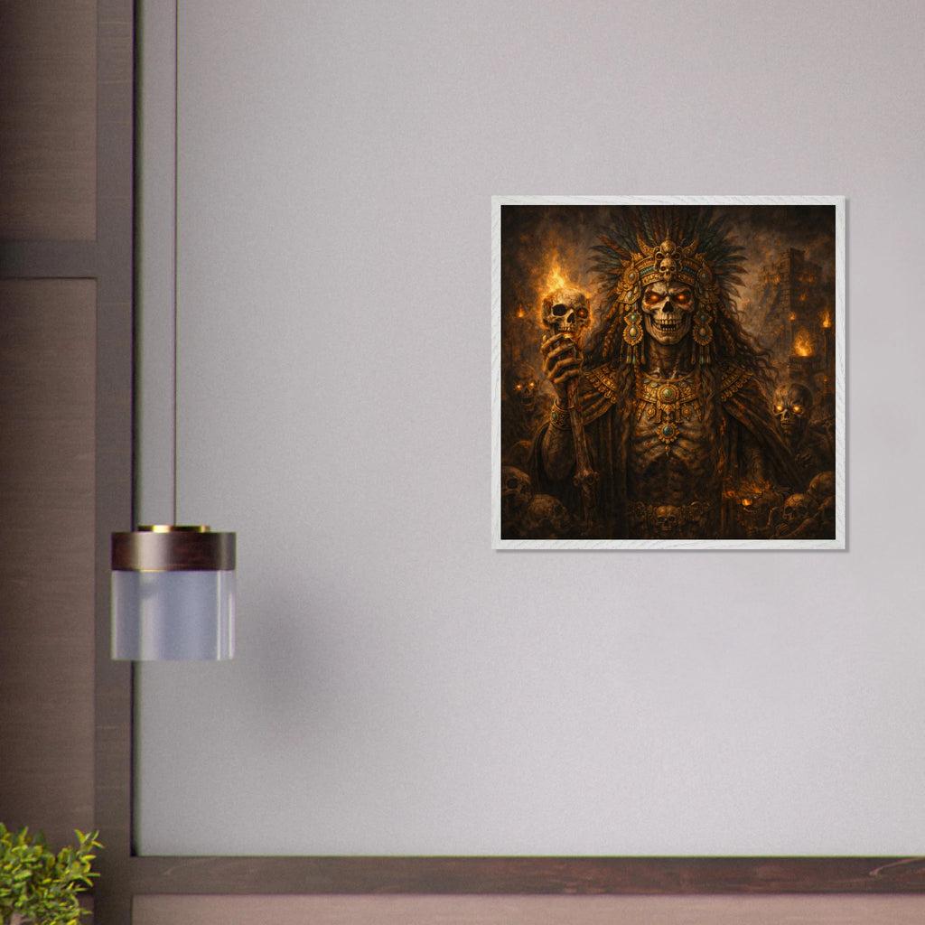 Ah Puch – Mythologie Fine Art Print mit Rahmen | babasan