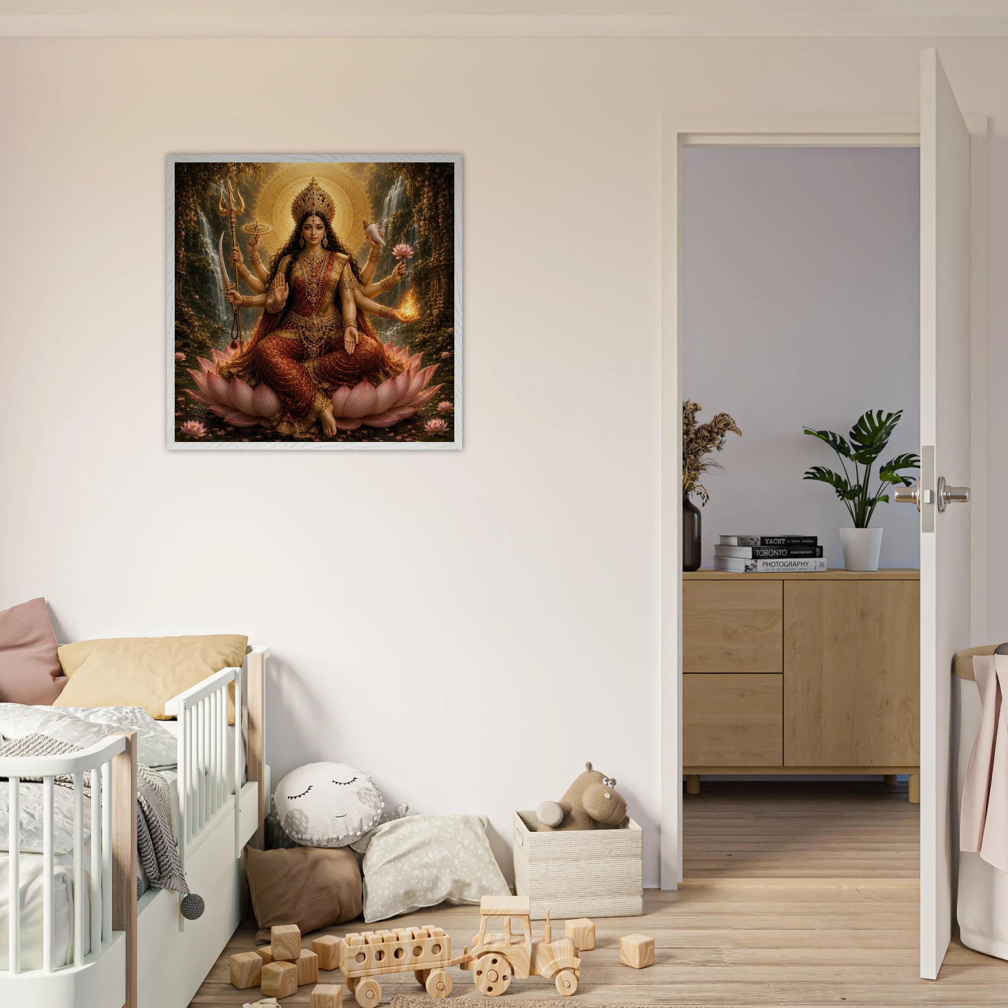 Shakti – Mythologie Fine Art Print mit Rahmen | babasan