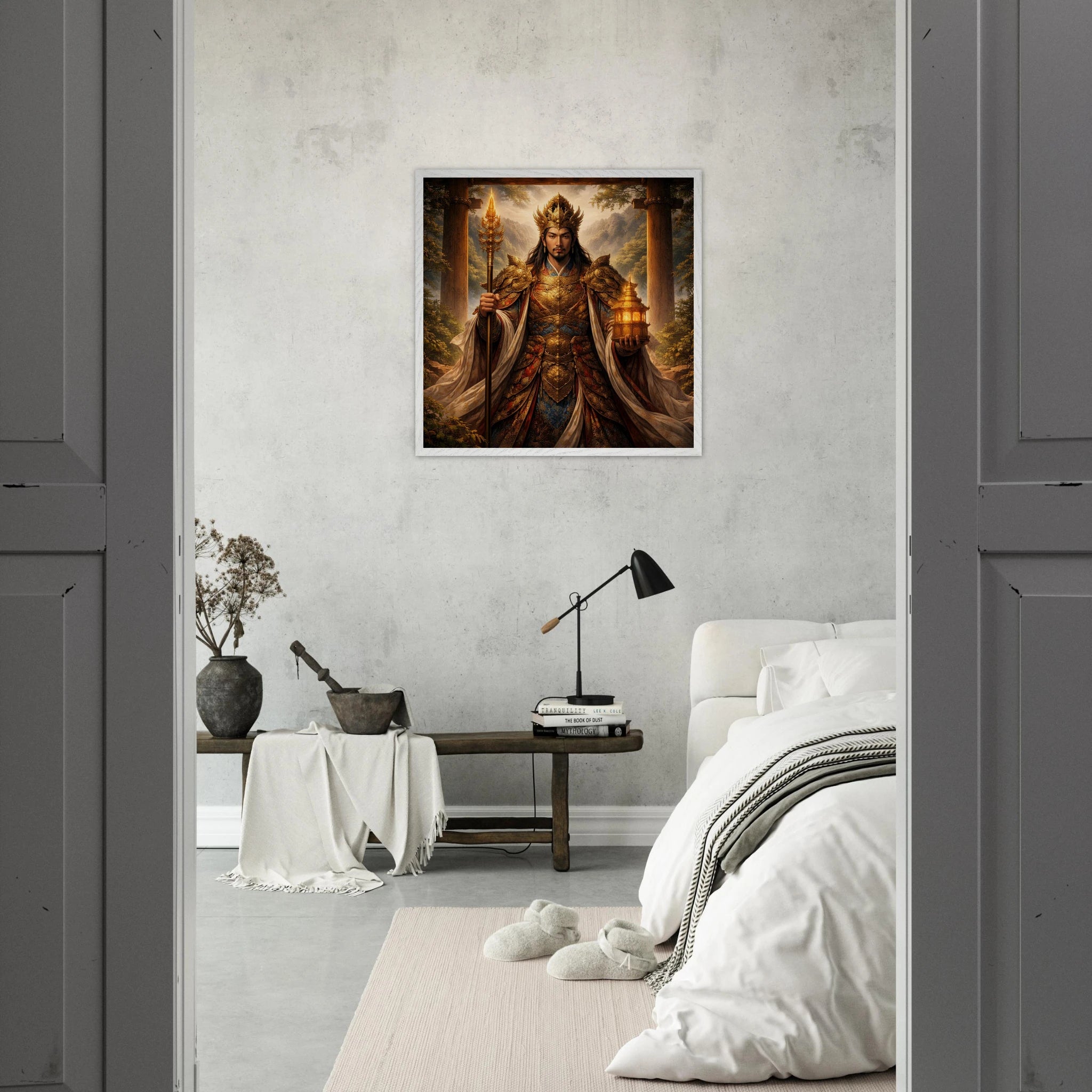 Bishamonten – Mythologie Fine Art Print mit Rahmen | babasan