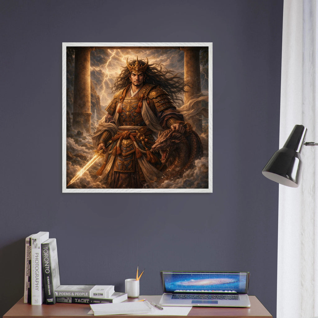 Susanoo – Mythologie Fine Art Print mit Rahmen | babasan
