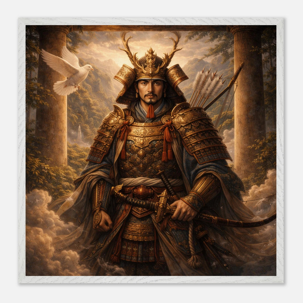 Hachiman – Mythologie Fine Art Print mit Rahmen | babasan
