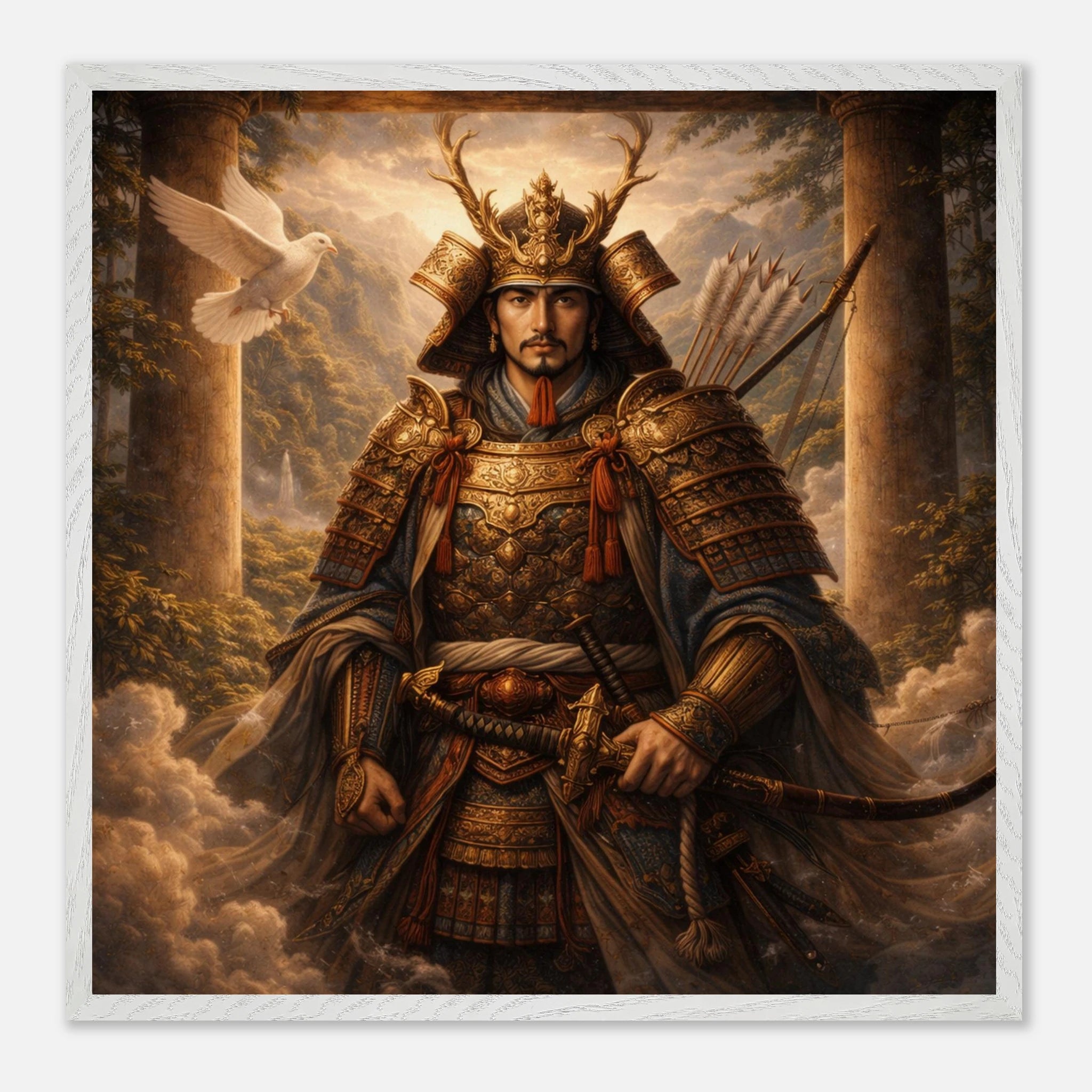 Hachiman – Mythologie Fine Art Print mit Rahmen | babasan
