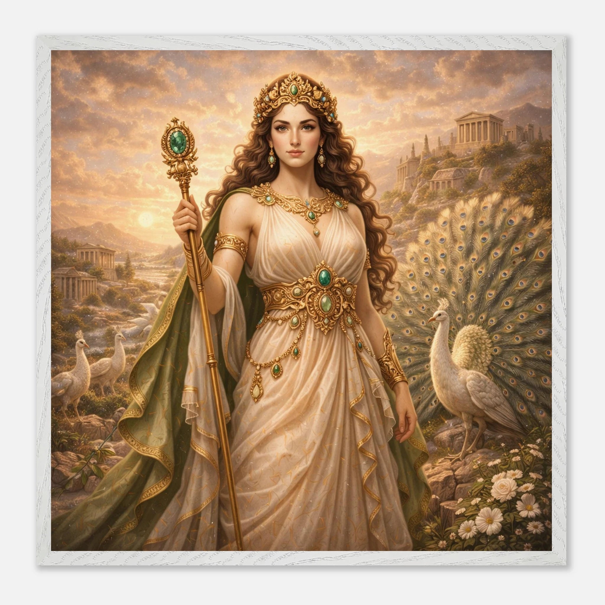 Hera – Mythologie Fine Art Print mit Rahmen | babasan