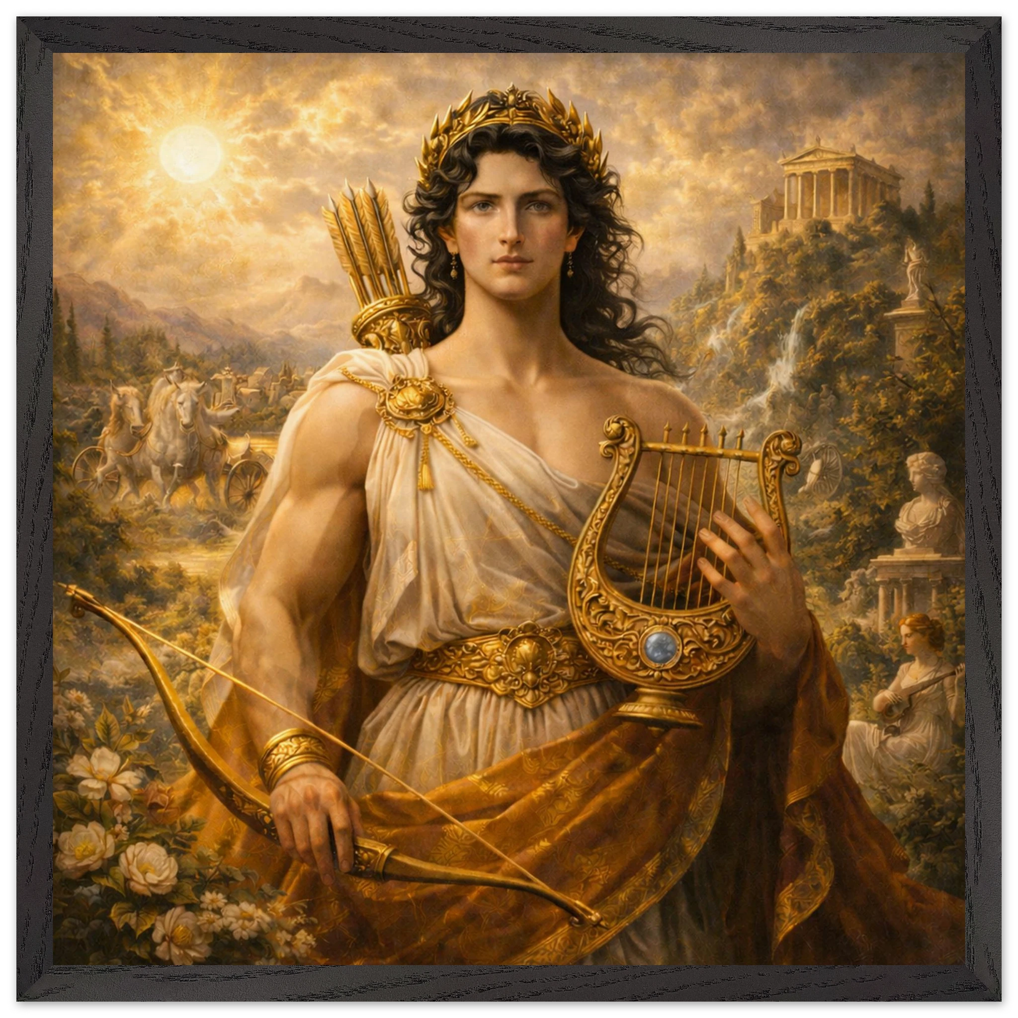 Apollo – Mythologie Fine Art Print mit Rahmen | babasan