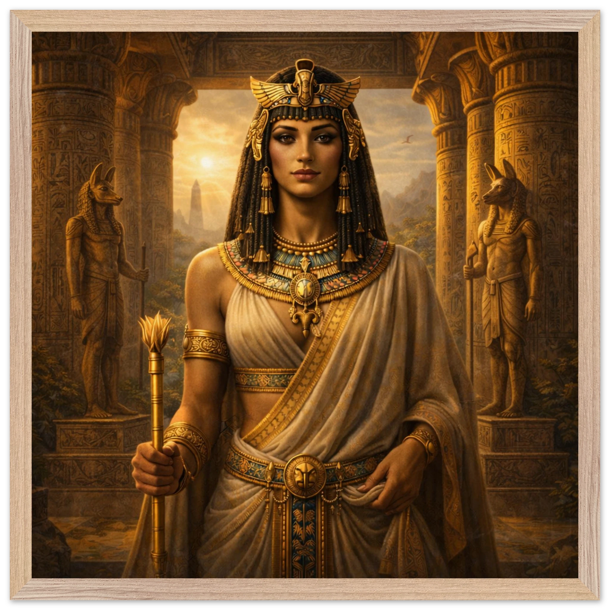 Cleopatra – Mythologie Fine Art Print mit Rahmen | babasan