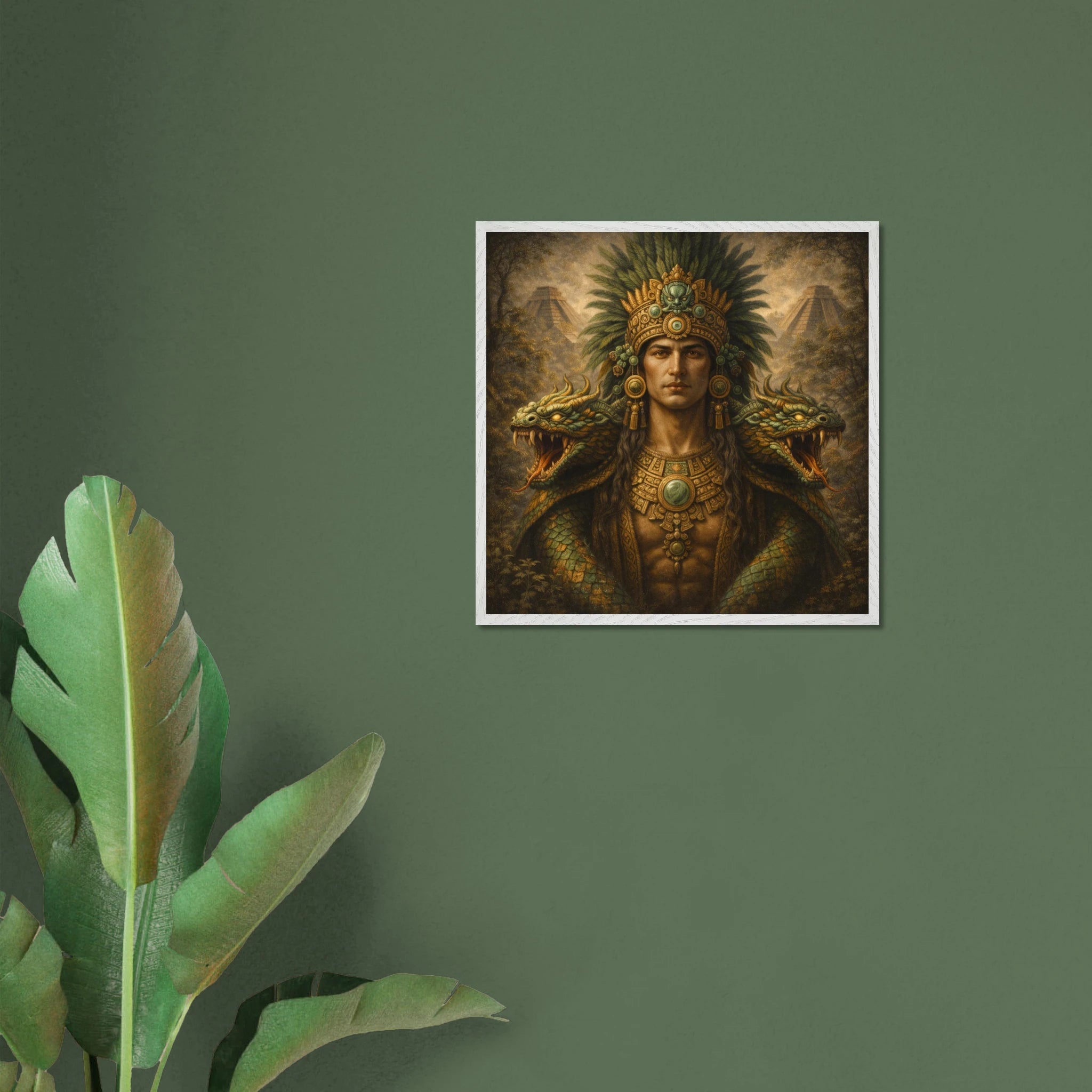 Kukulkan – Mythologie Fine Art Print mit Rahmen | babasan