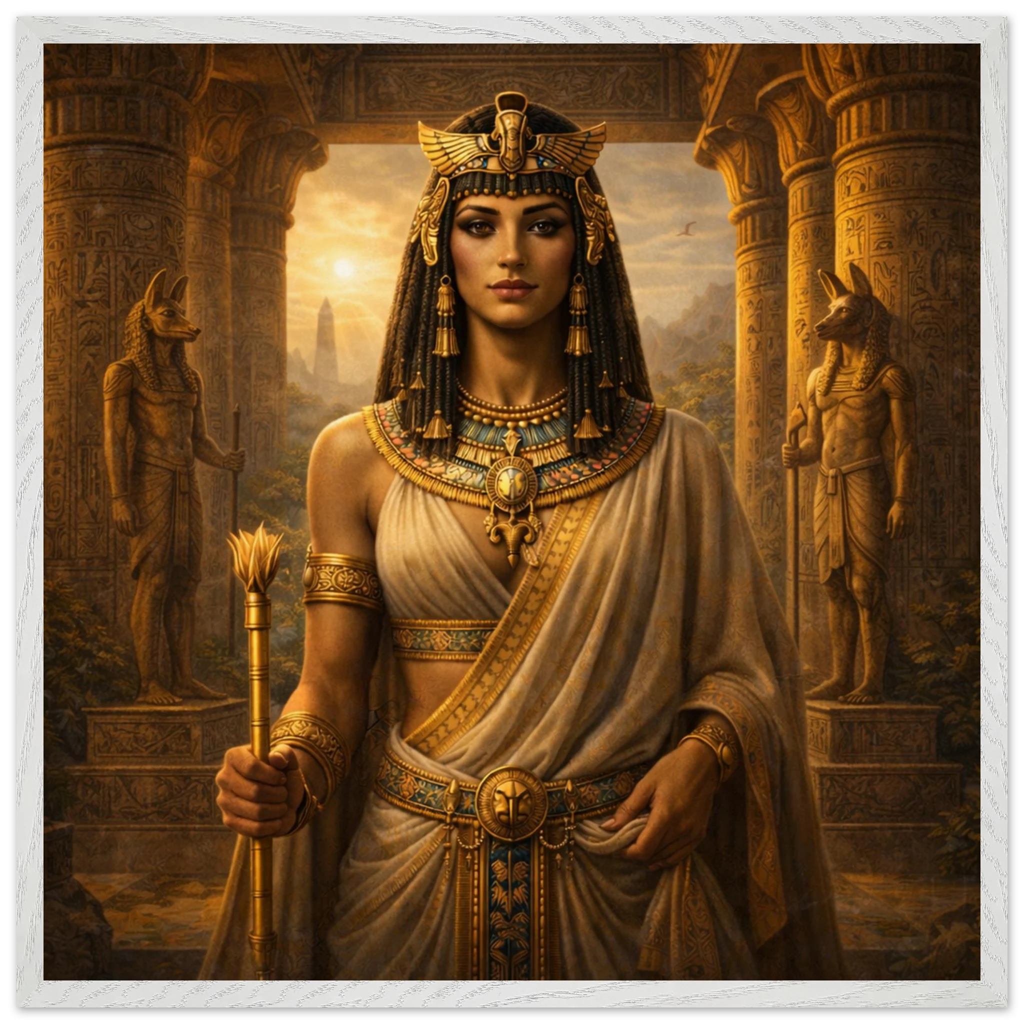 Cleopatra – Mythologie Fine Art Print mit Rahmen | babasan