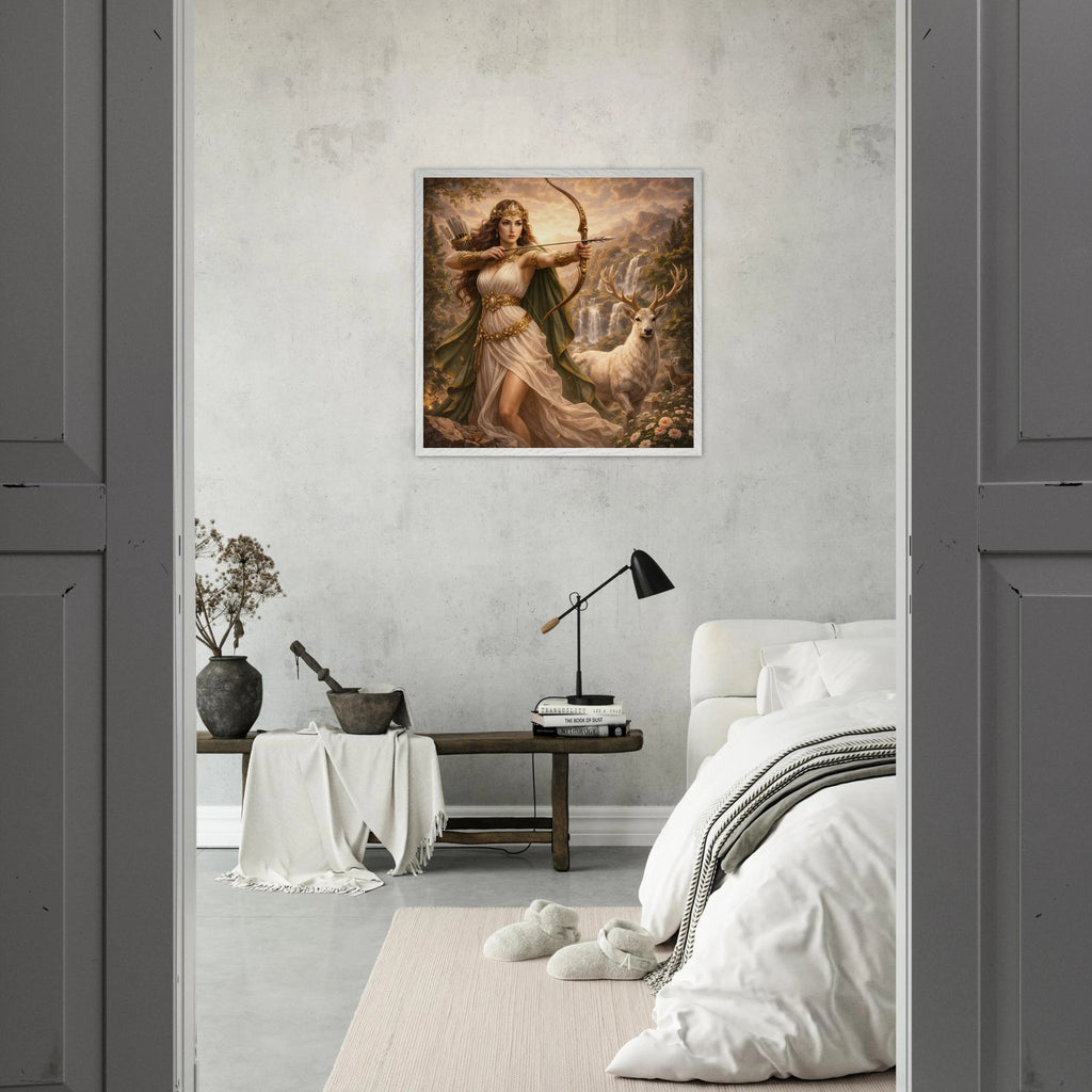 Artemis – Mythologie Fine Art Print mit Rahmen | babasan